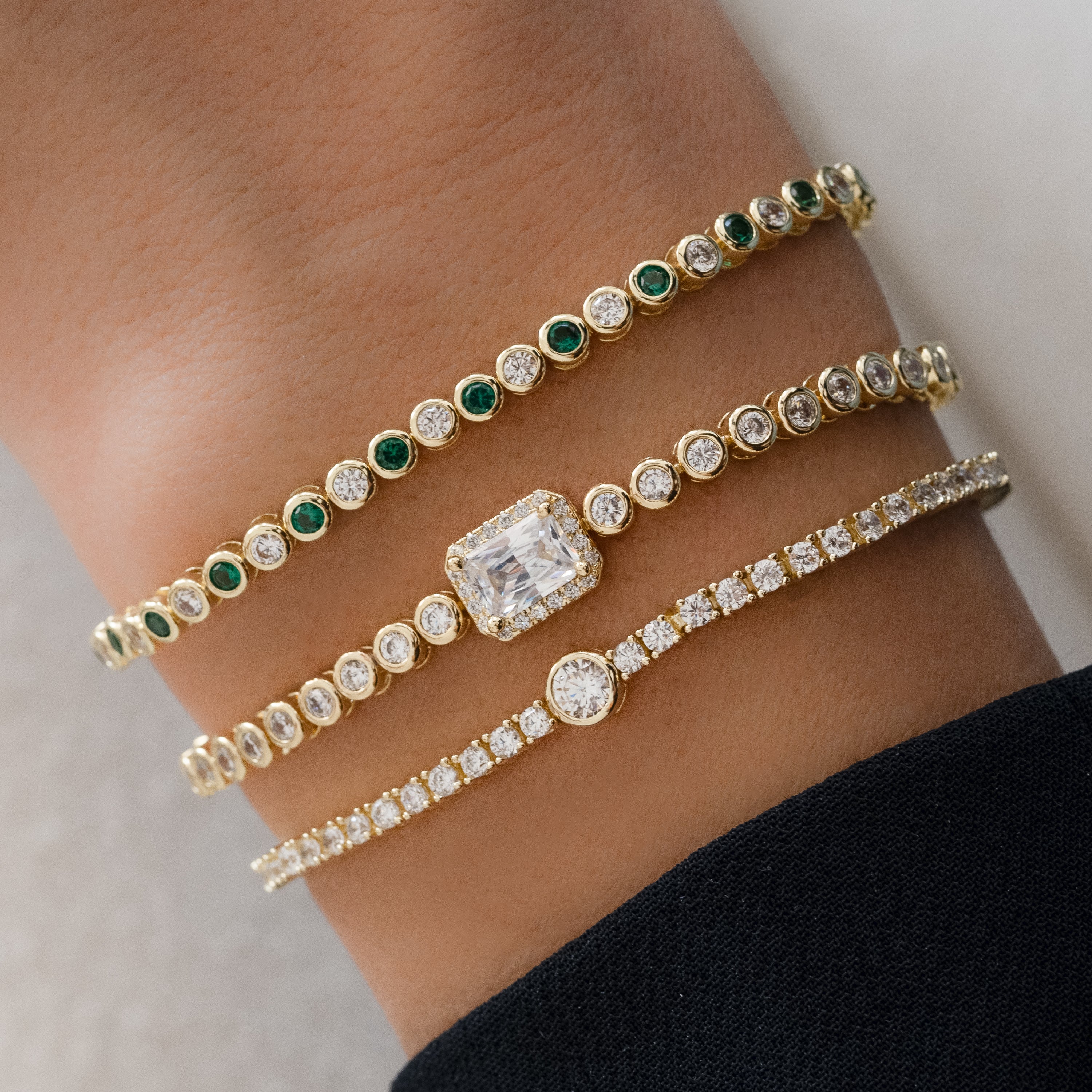 Charlie Emerald & CZ Tennis Bracelet - Image 6