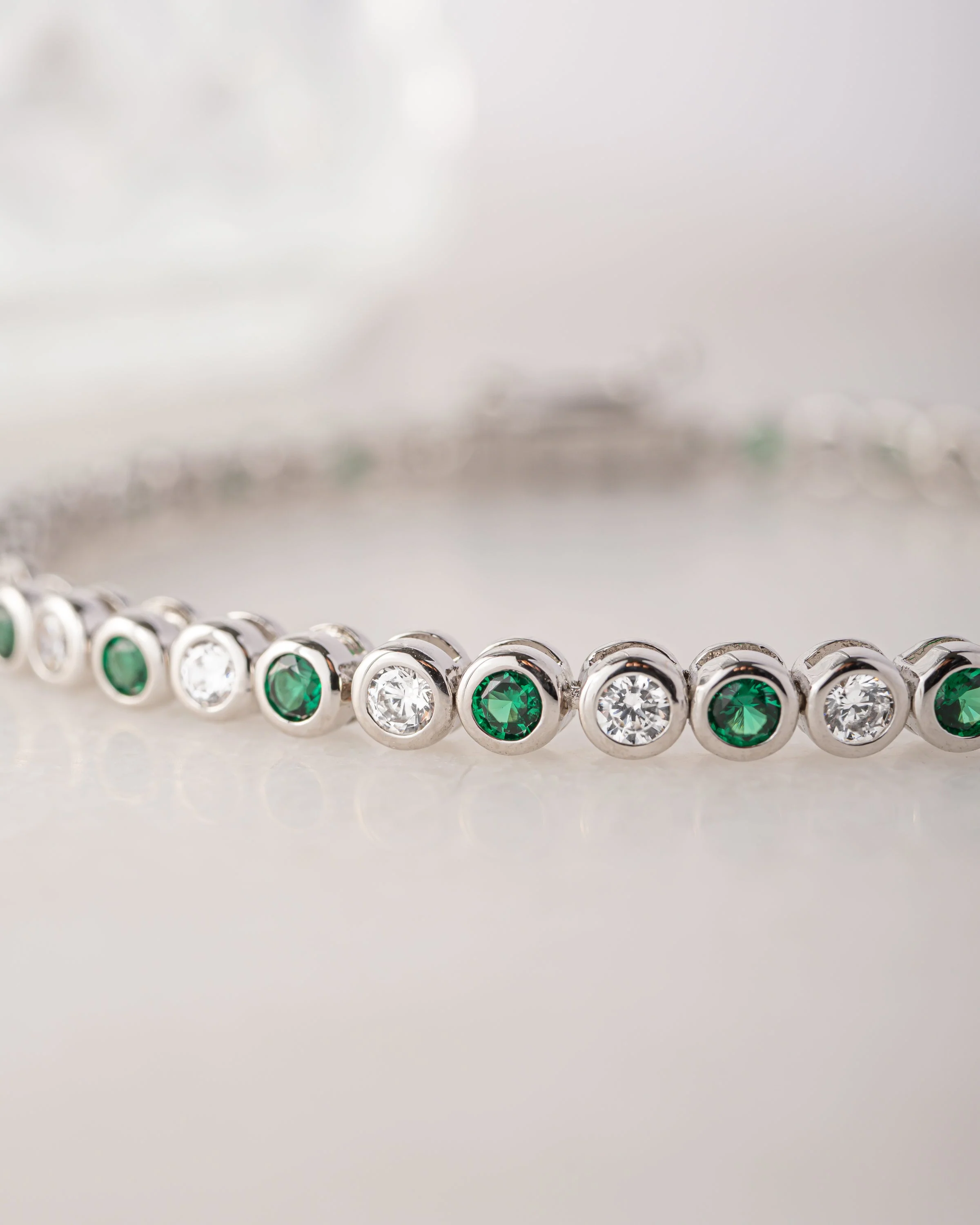 Charlie Emerald & CZ Tennis Bracelet - Image 7