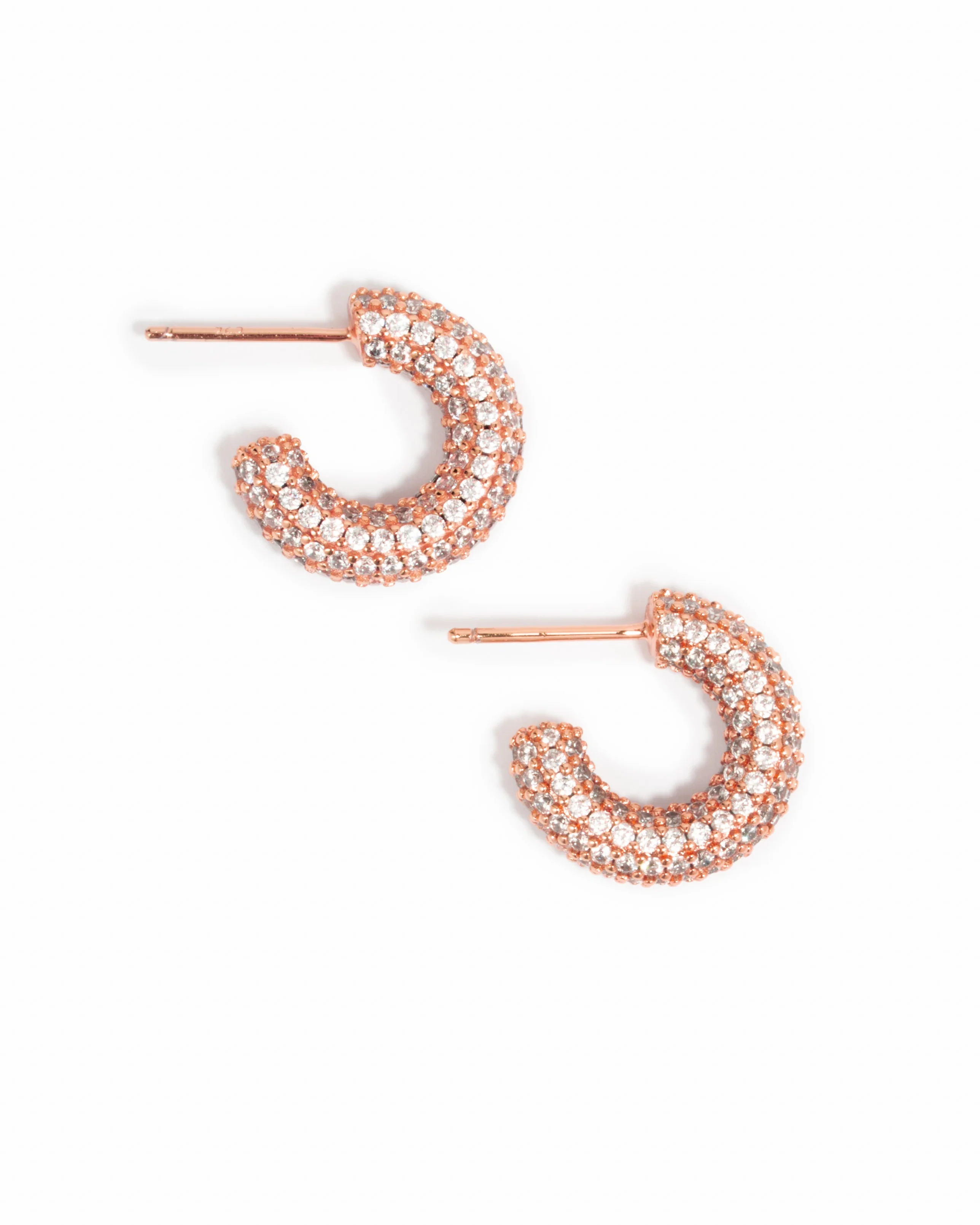 Chunky Pavé Hoop Earrings - Image 11