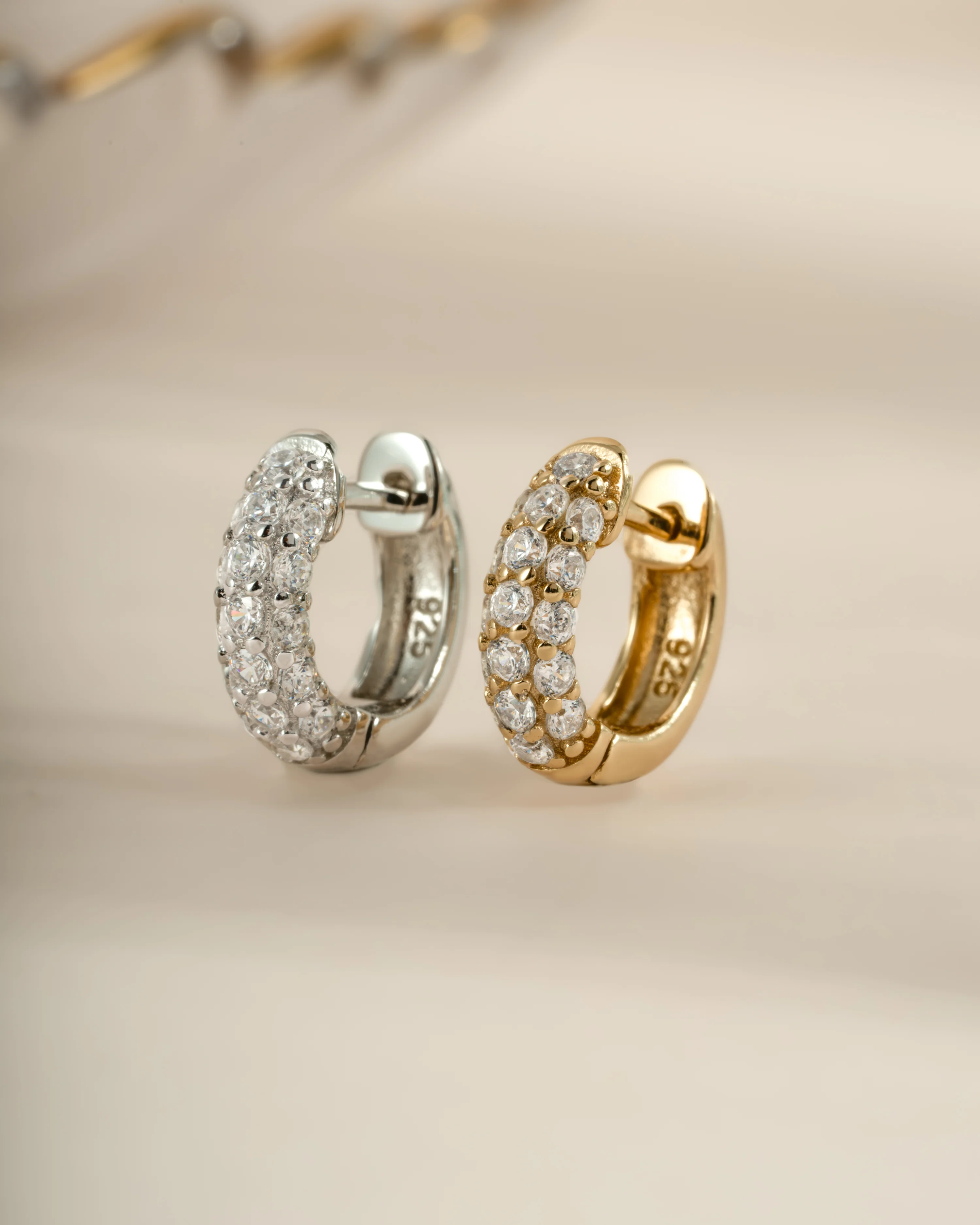 Chunky Pavé Huggies - Image 3