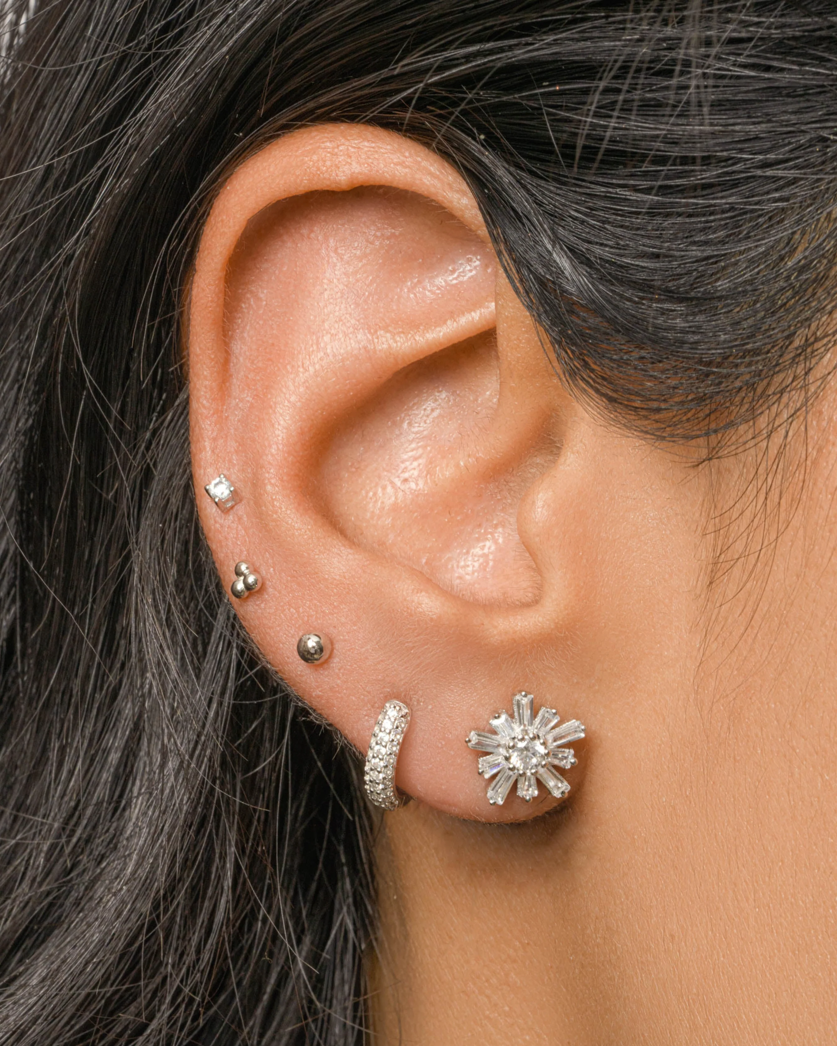 Chunky Pavé Huggies - Image 4