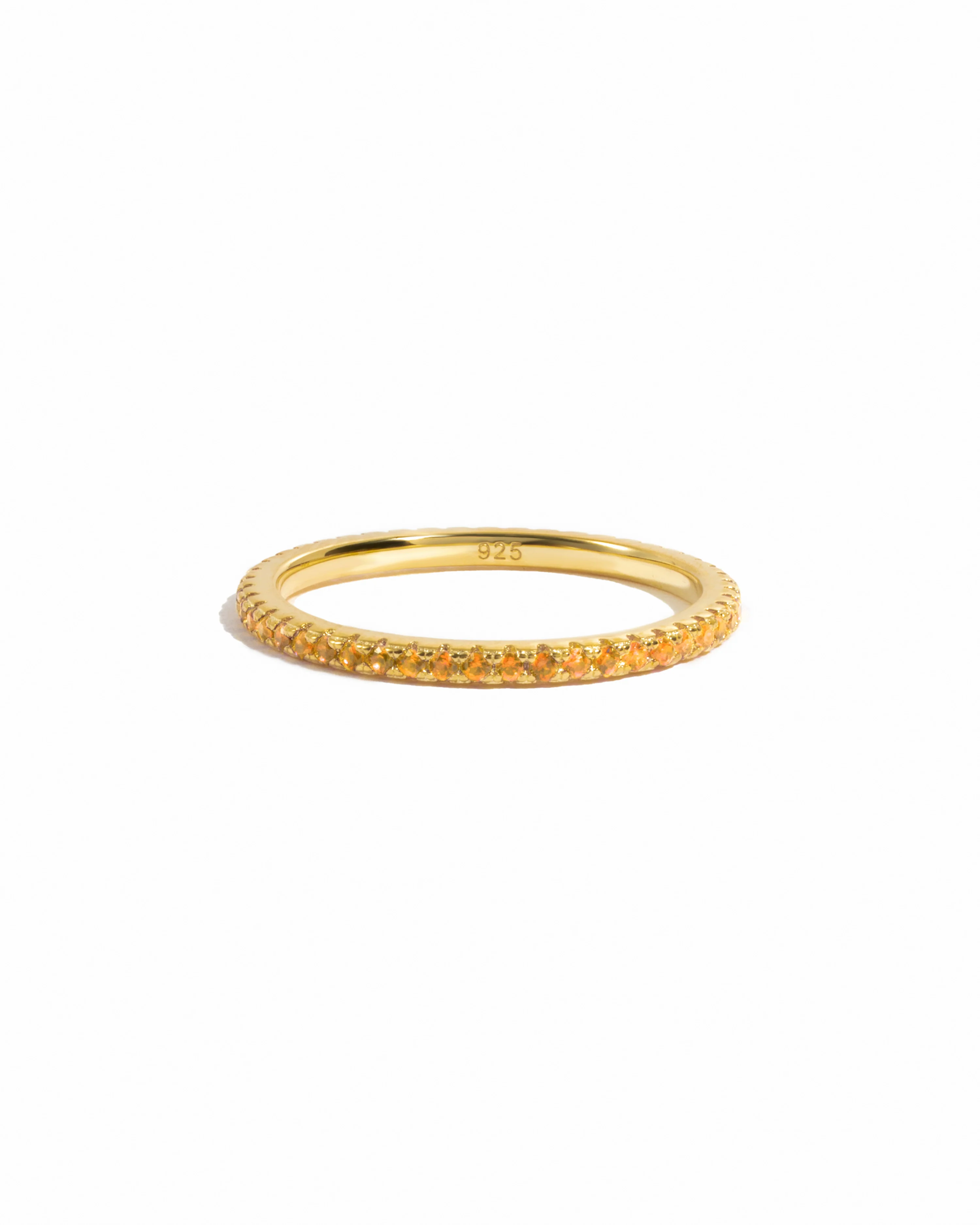 Citrine Birthstone Eternity Rings