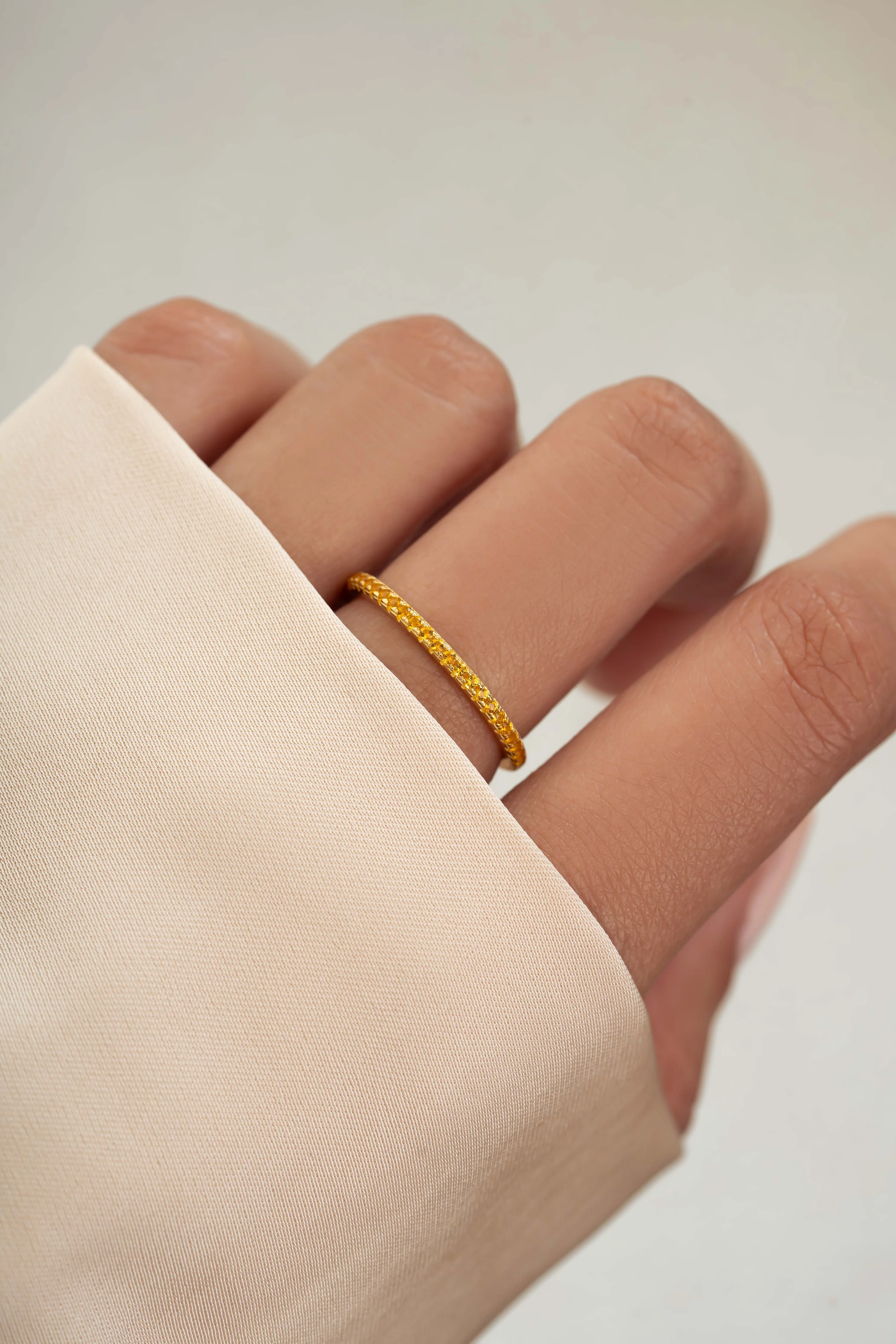 Citrine Birthstone Eternity Rings - Image 2