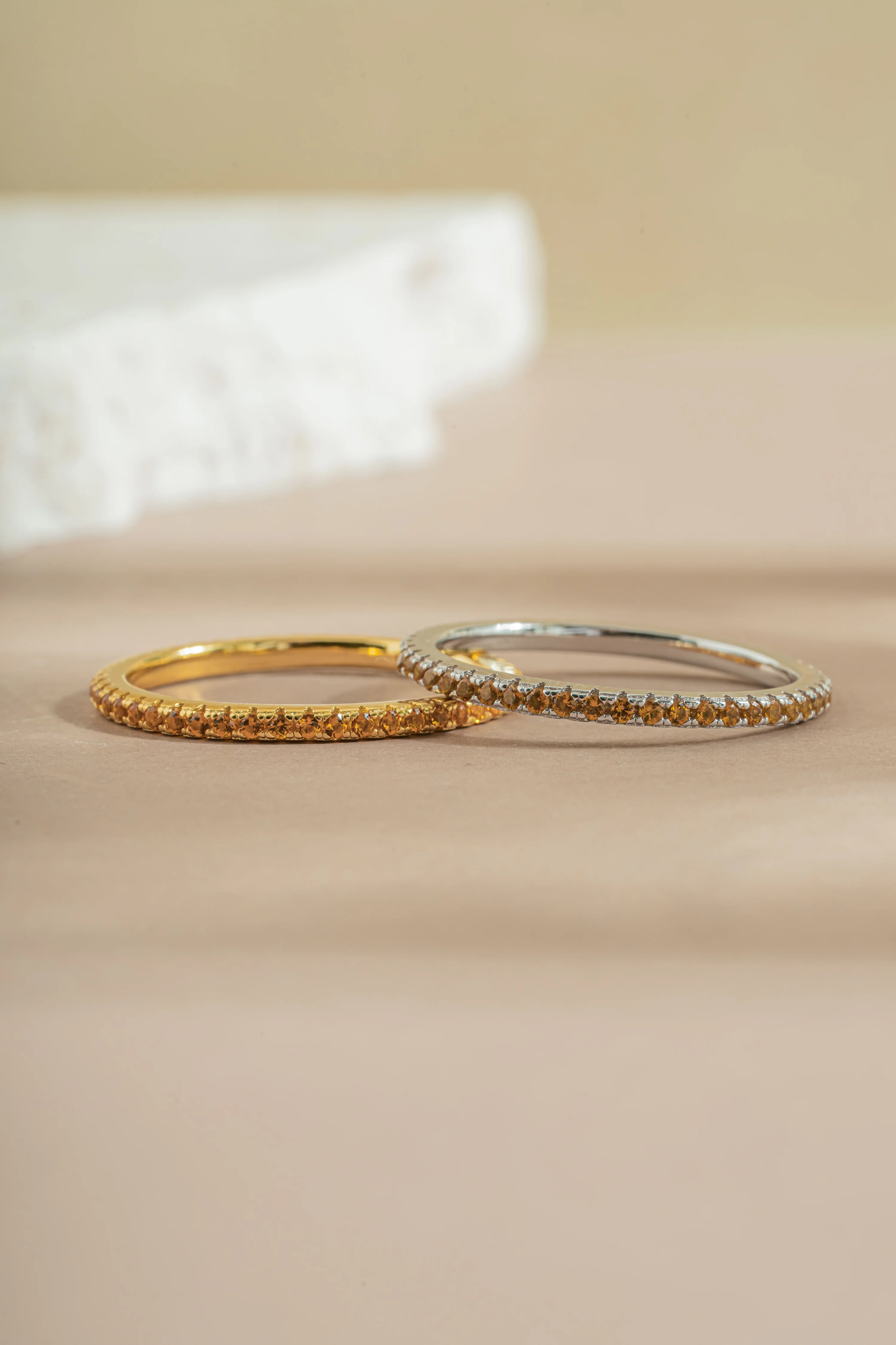 Citrine Birthstone Eternity Rings - Image 3