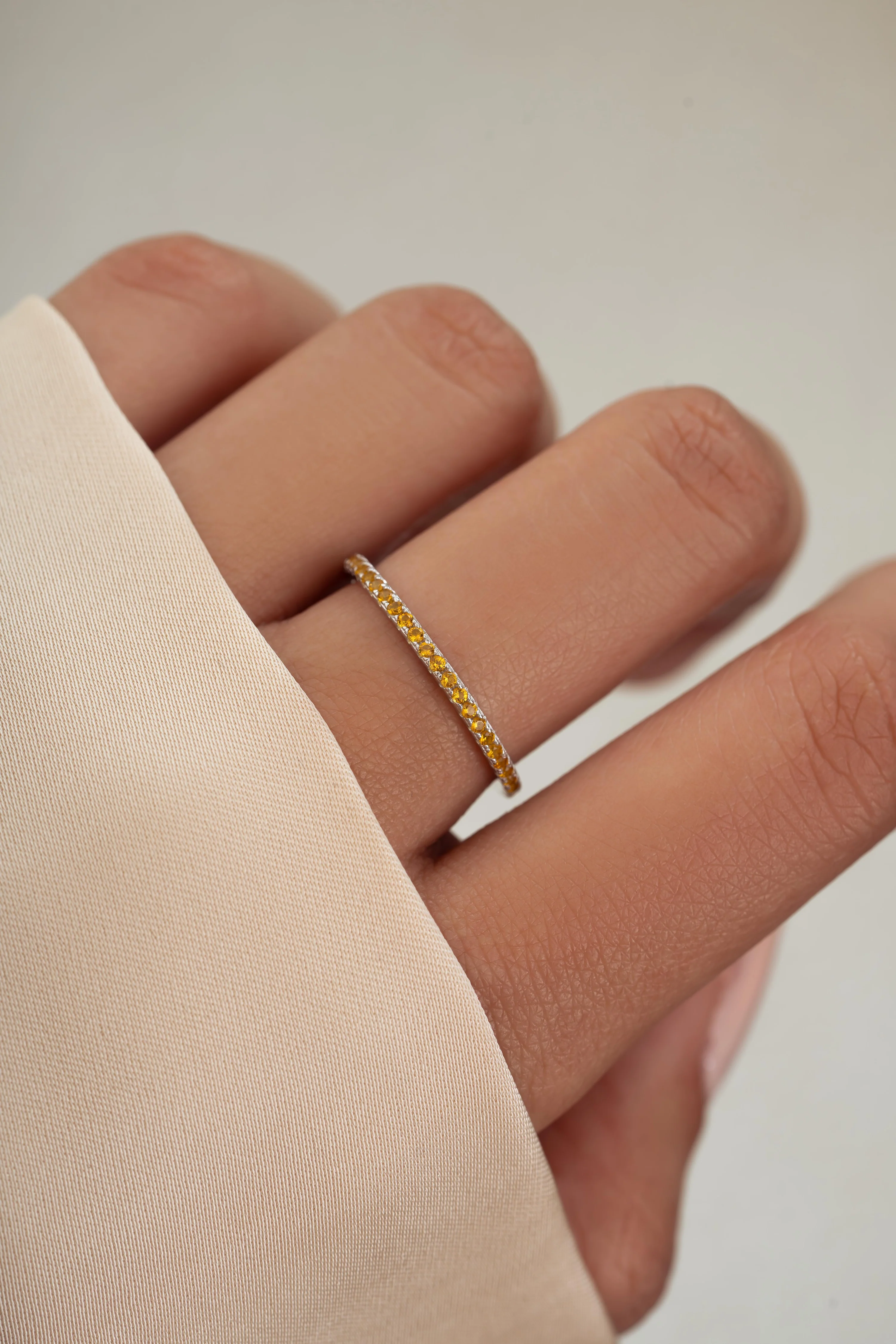 Citrine Birthstone Eternity Rings - Image 4