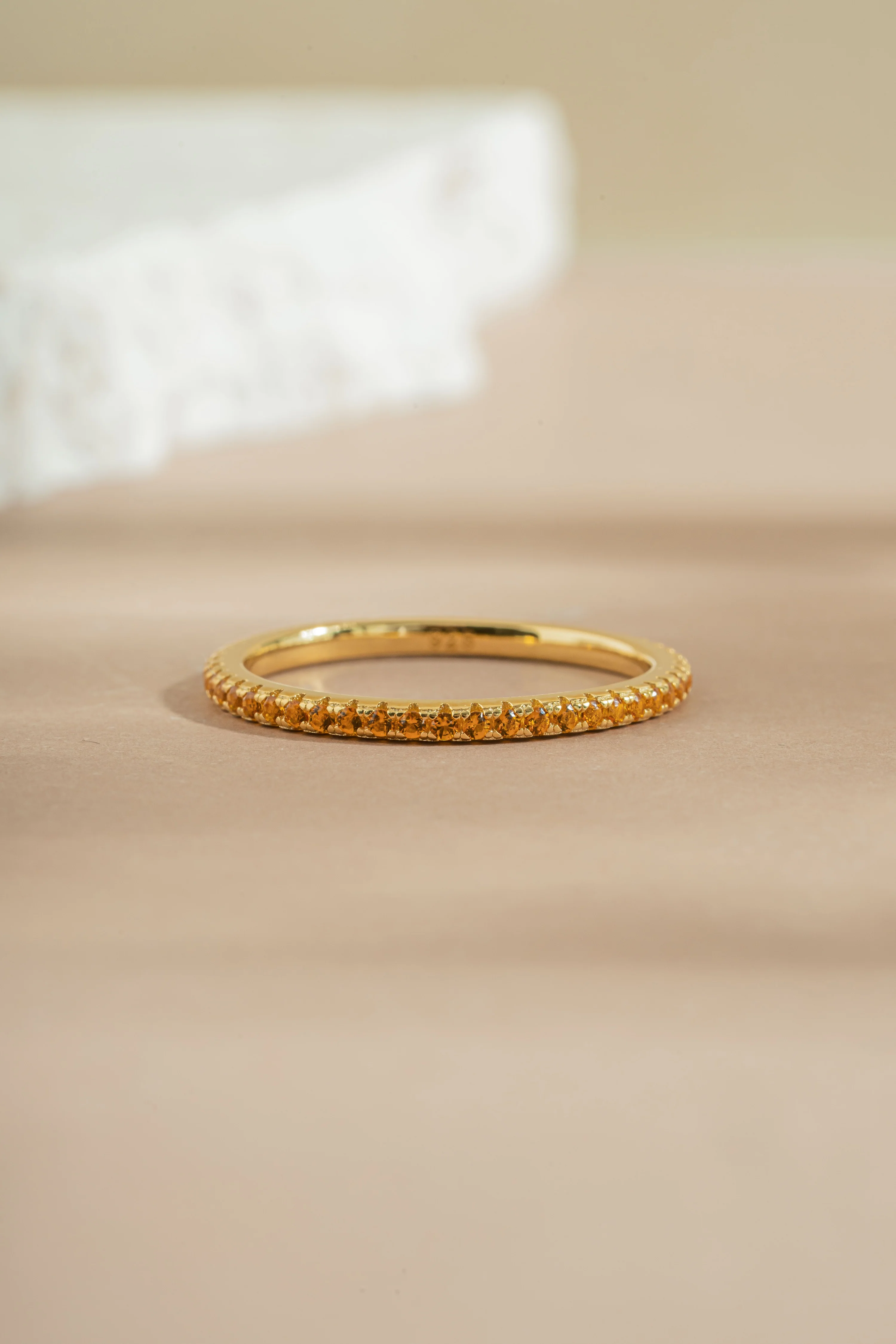 Citrine Birthstone Eternity Rings - Image 6