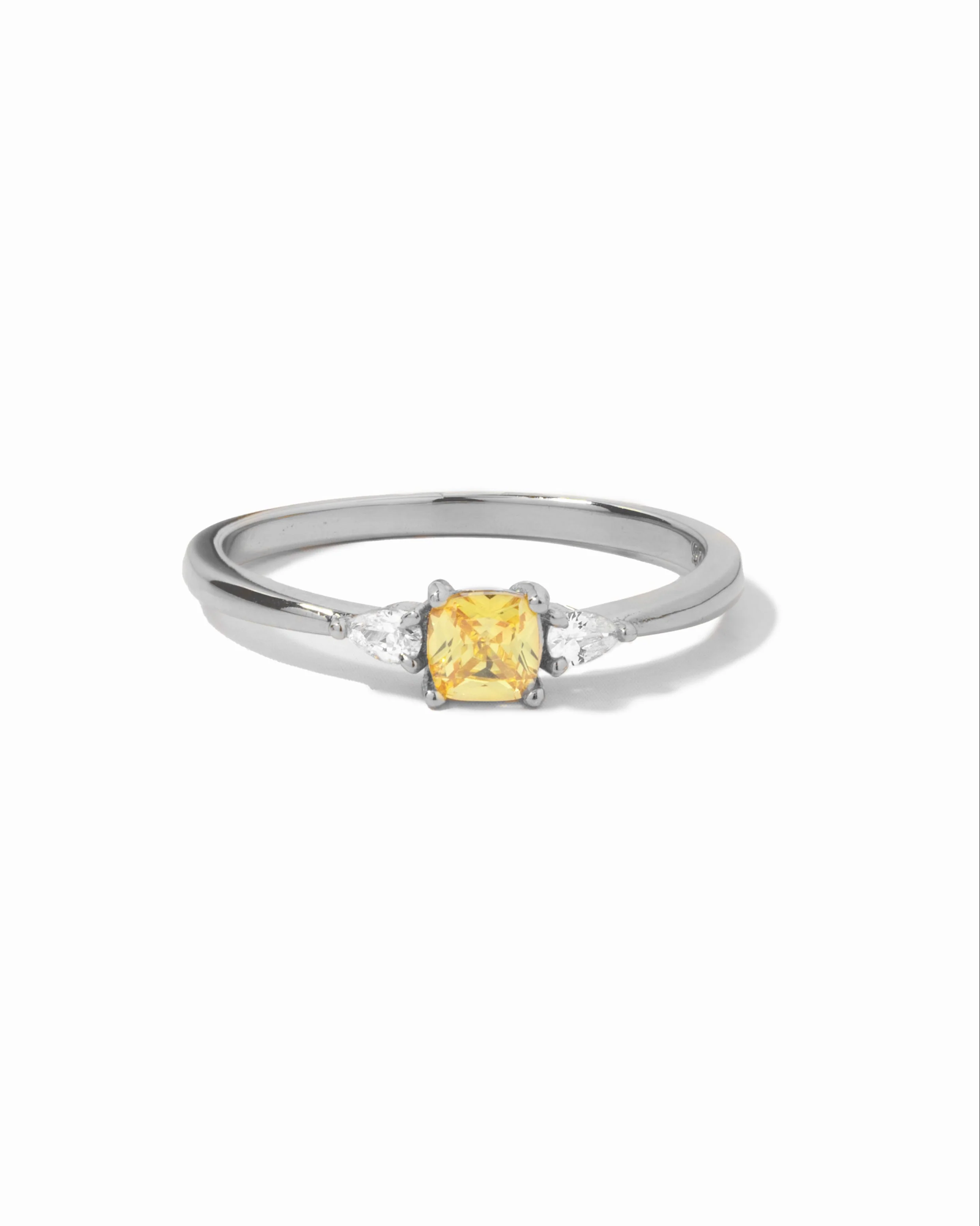 Citrine Cushion Ring