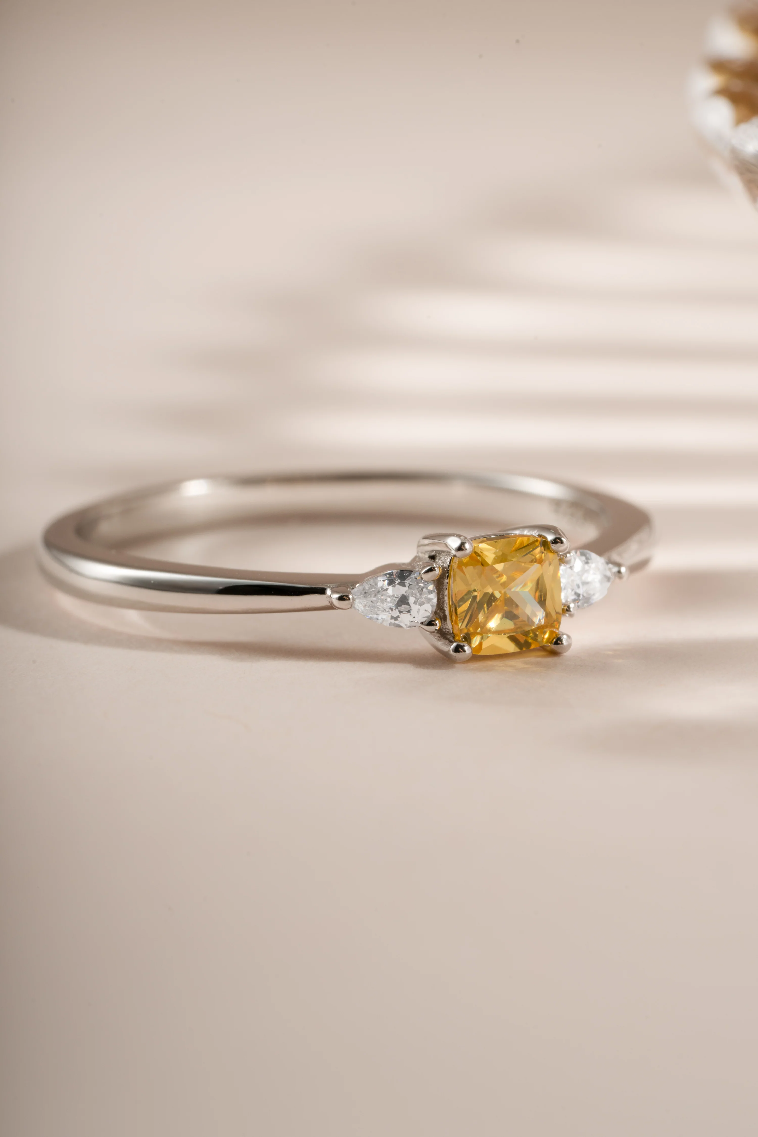 Citrine Cushion Ring - Image 4