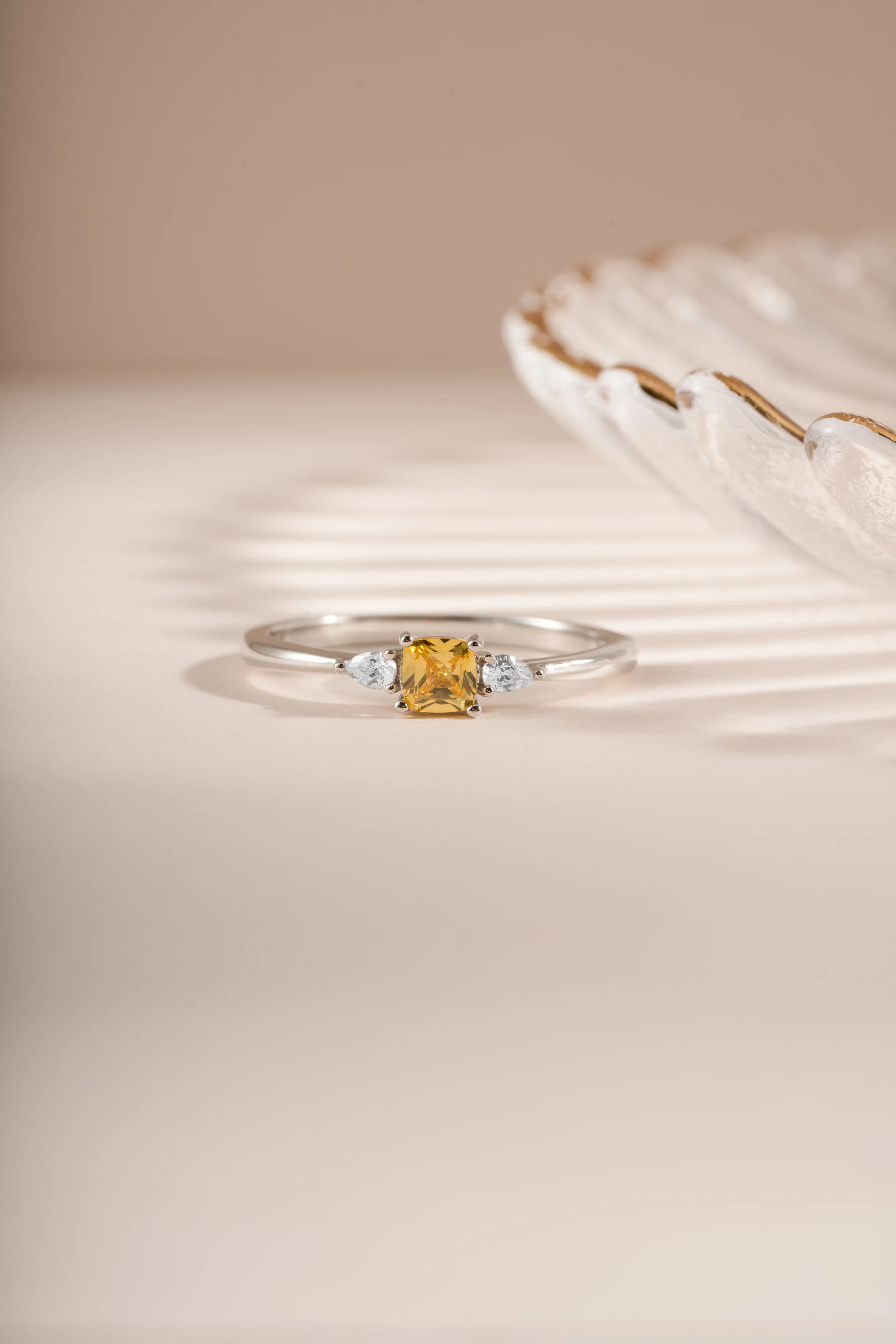 Citrine Cushion Ring - Image 5