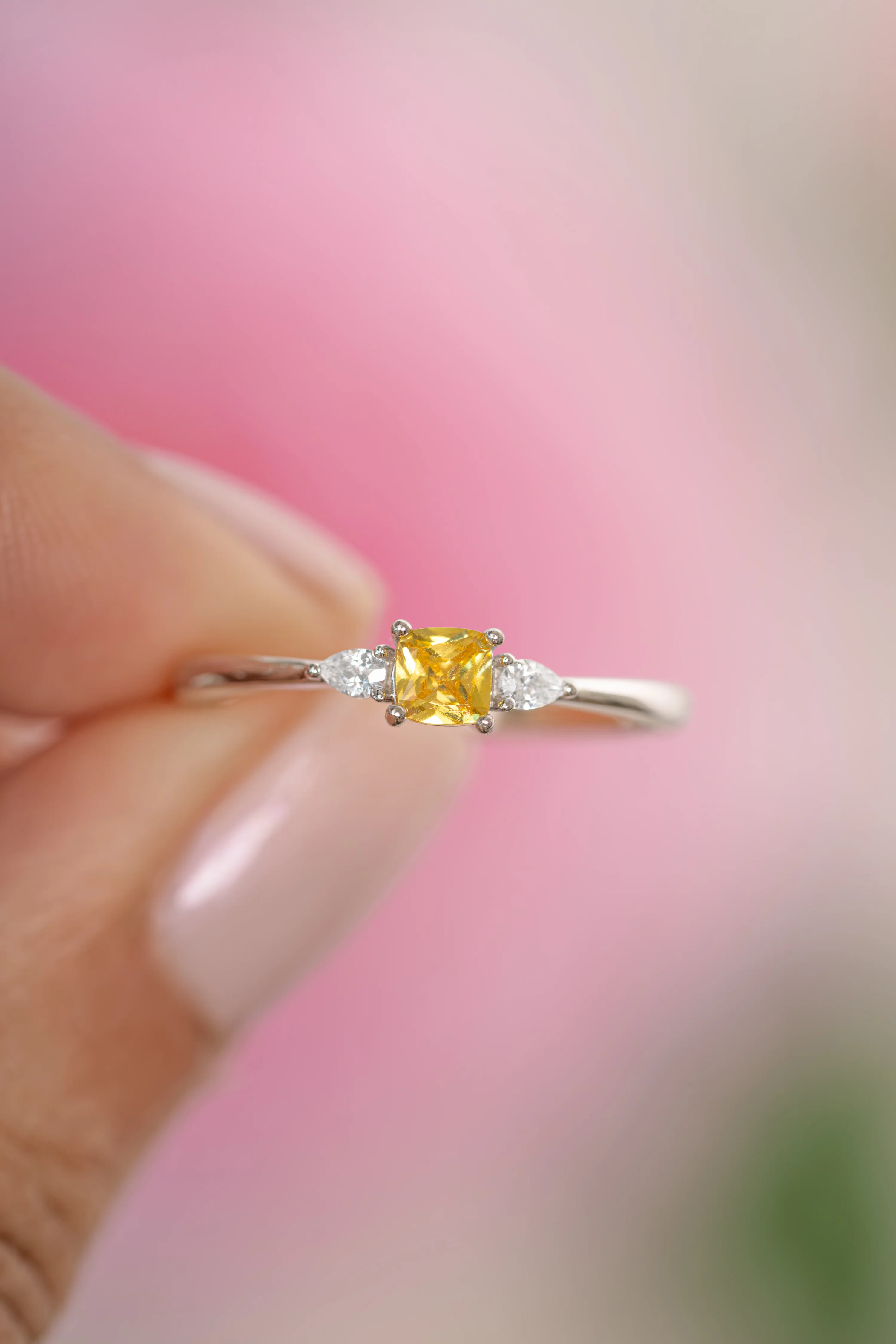 Citrine Cushion Ring - Image 6