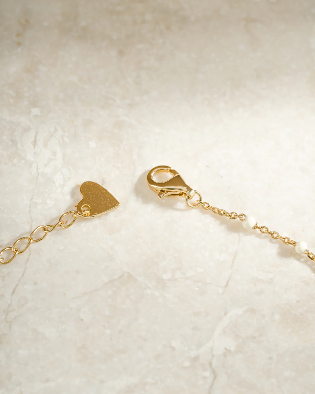 Cream Enamel Beaded Necklace - Image 5