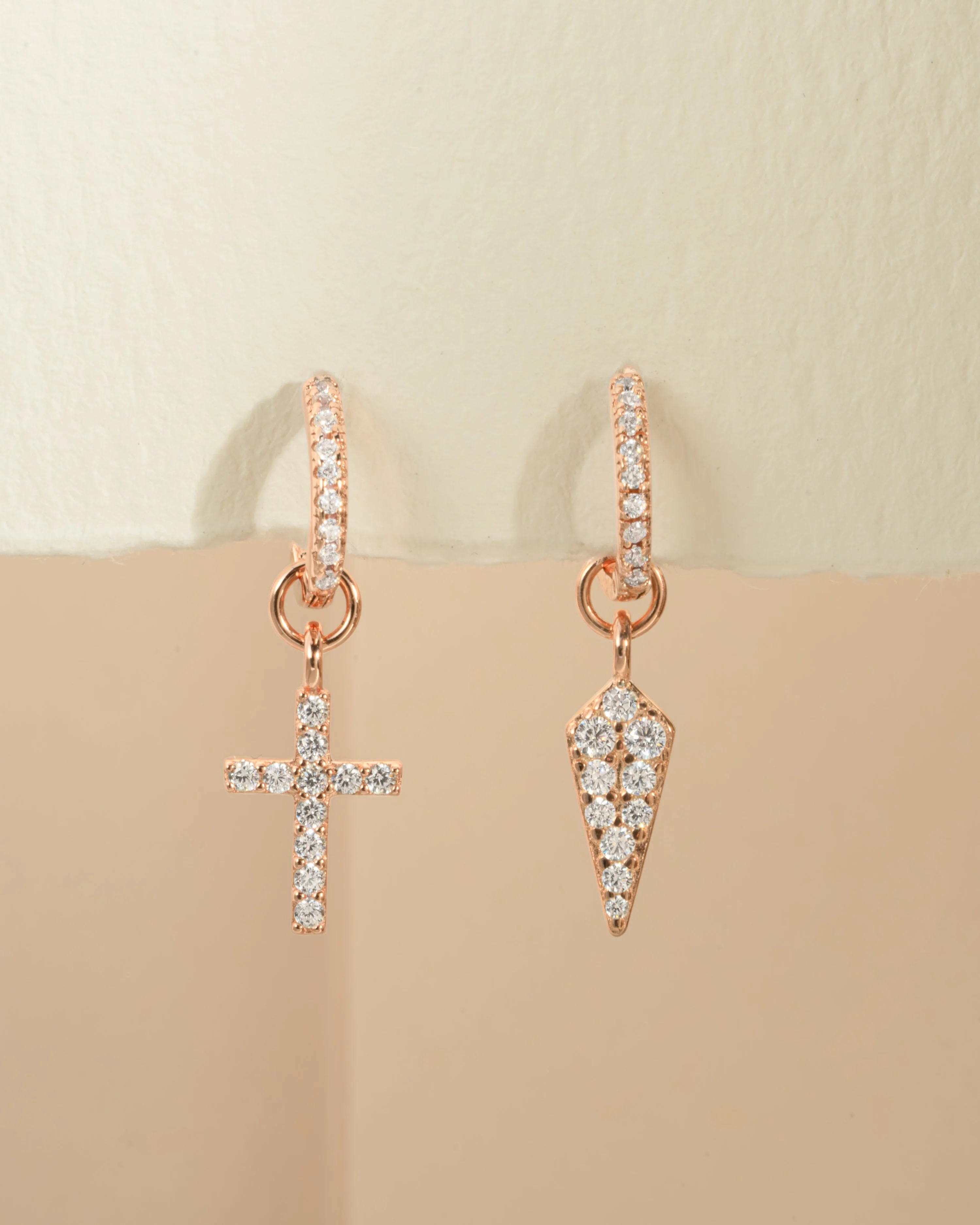 Cross/Dagger Charm Huggies - Image 5