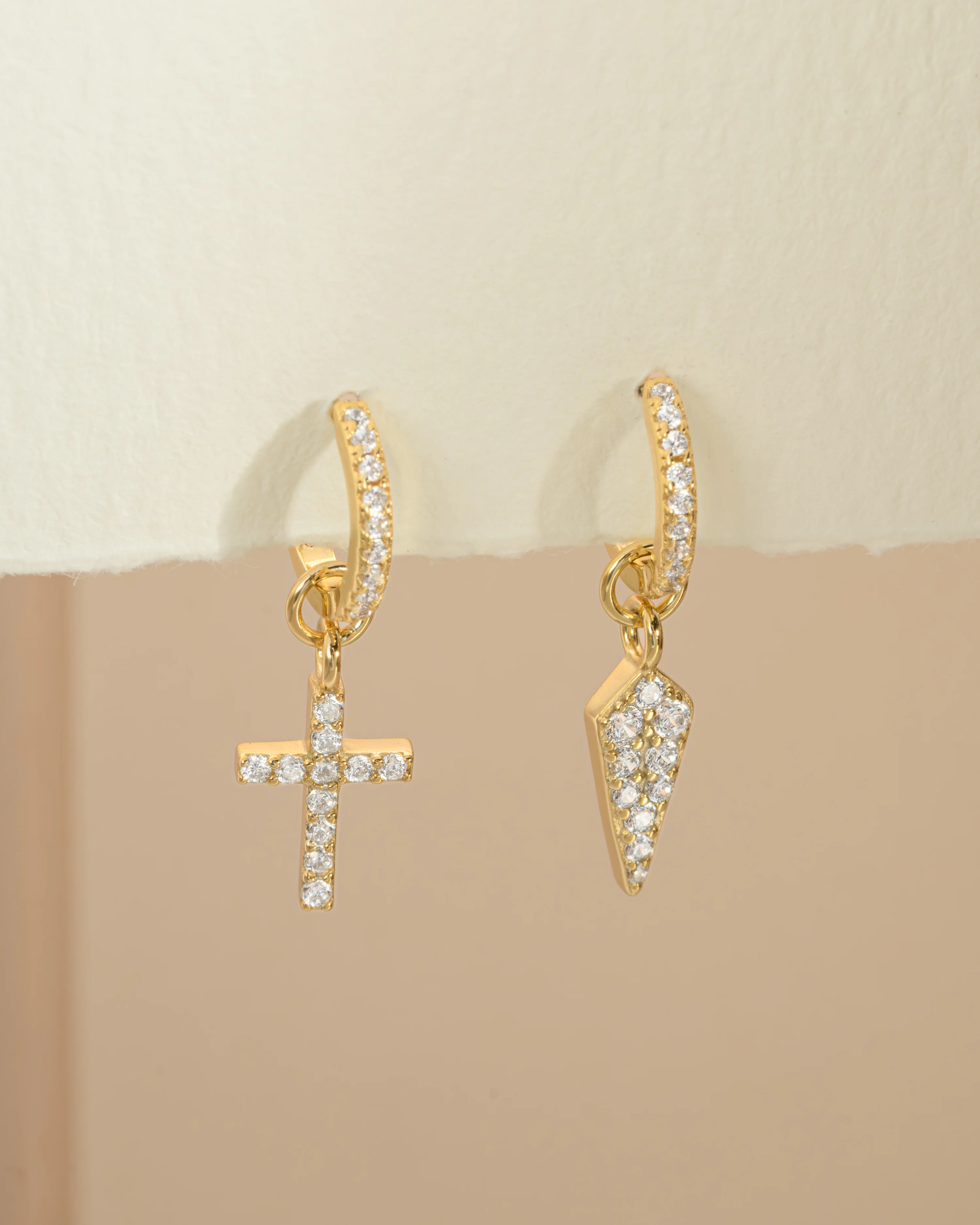 Cross/Dagger Charm Huggies - Image 7