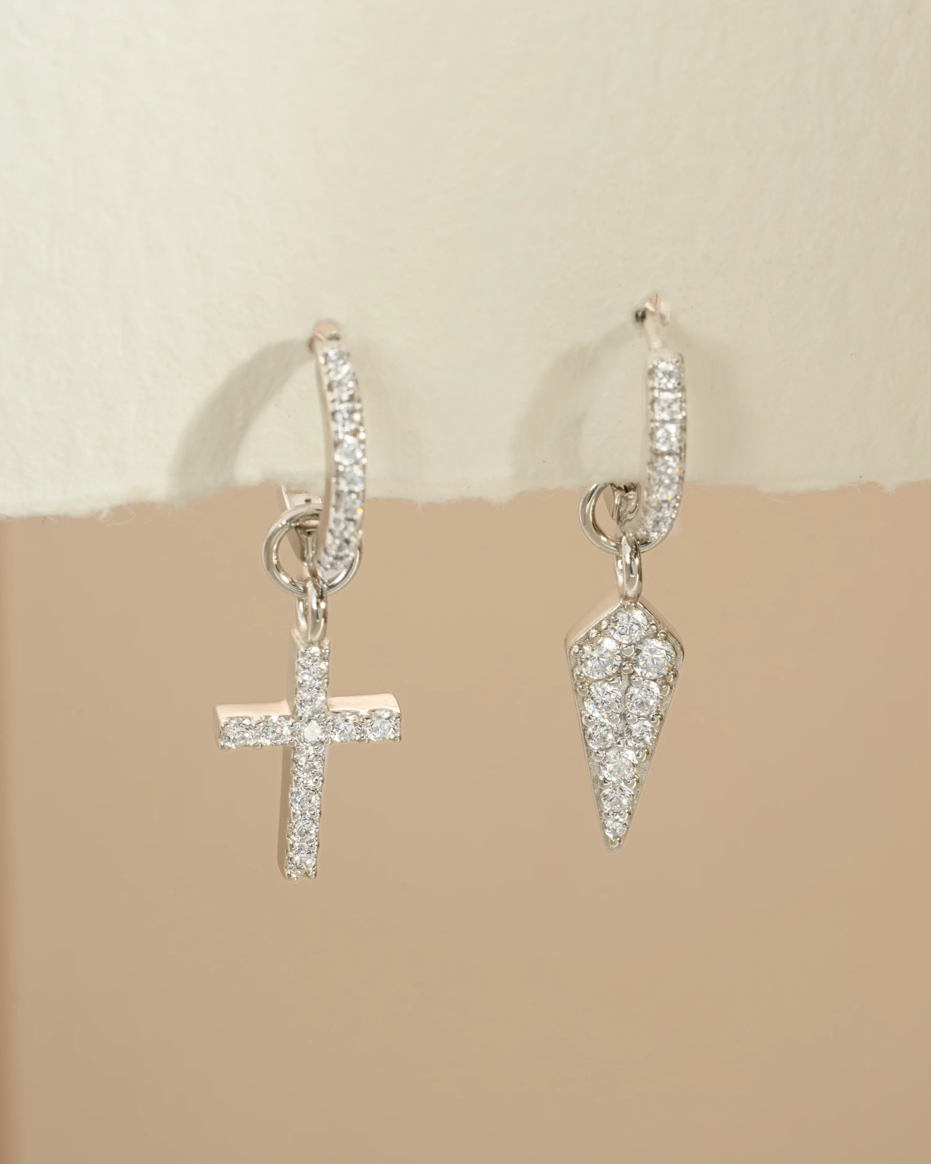 Cross/Dagger Charm Huggies - Image 8