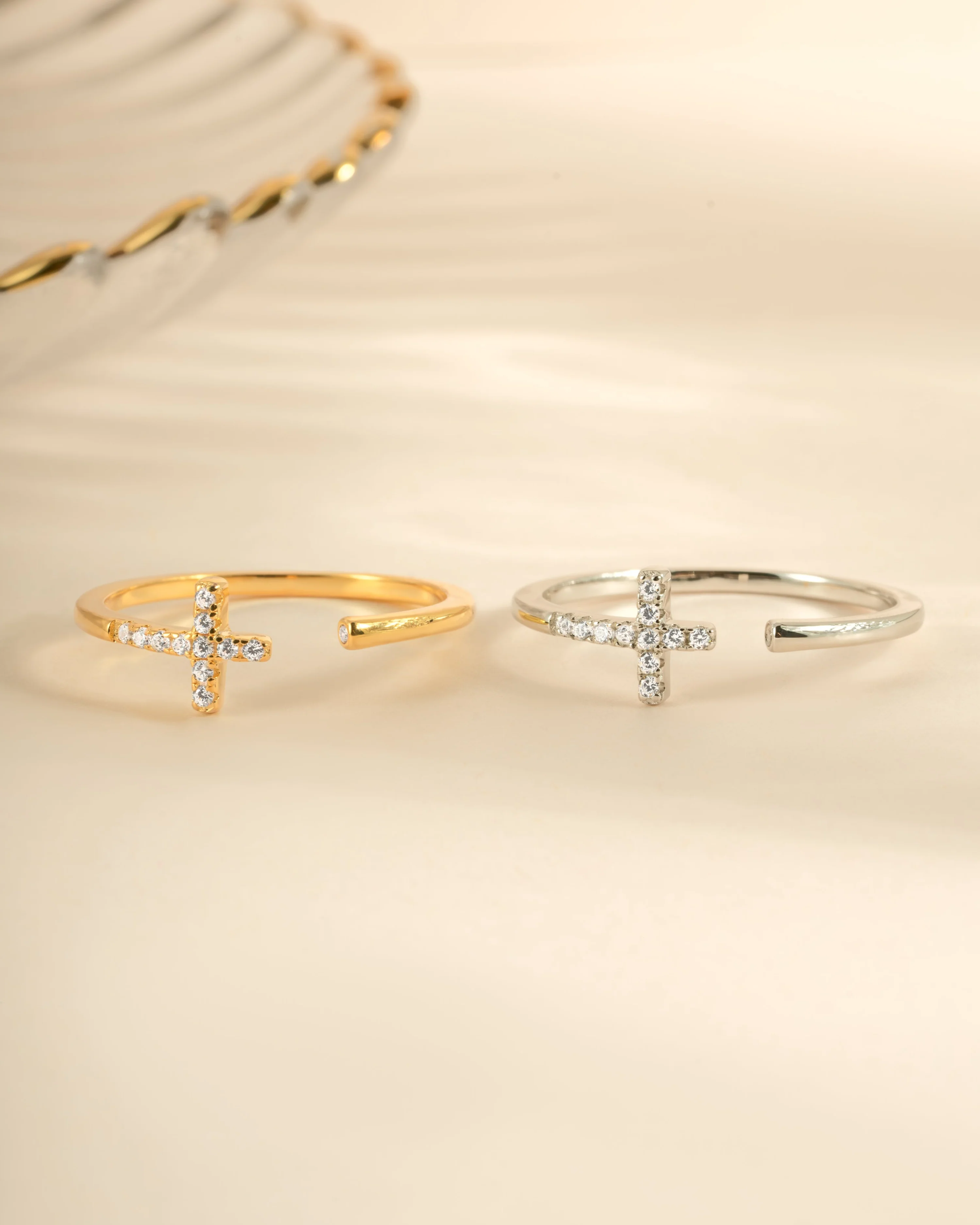 Cross Open Cuff Ring - Image 3