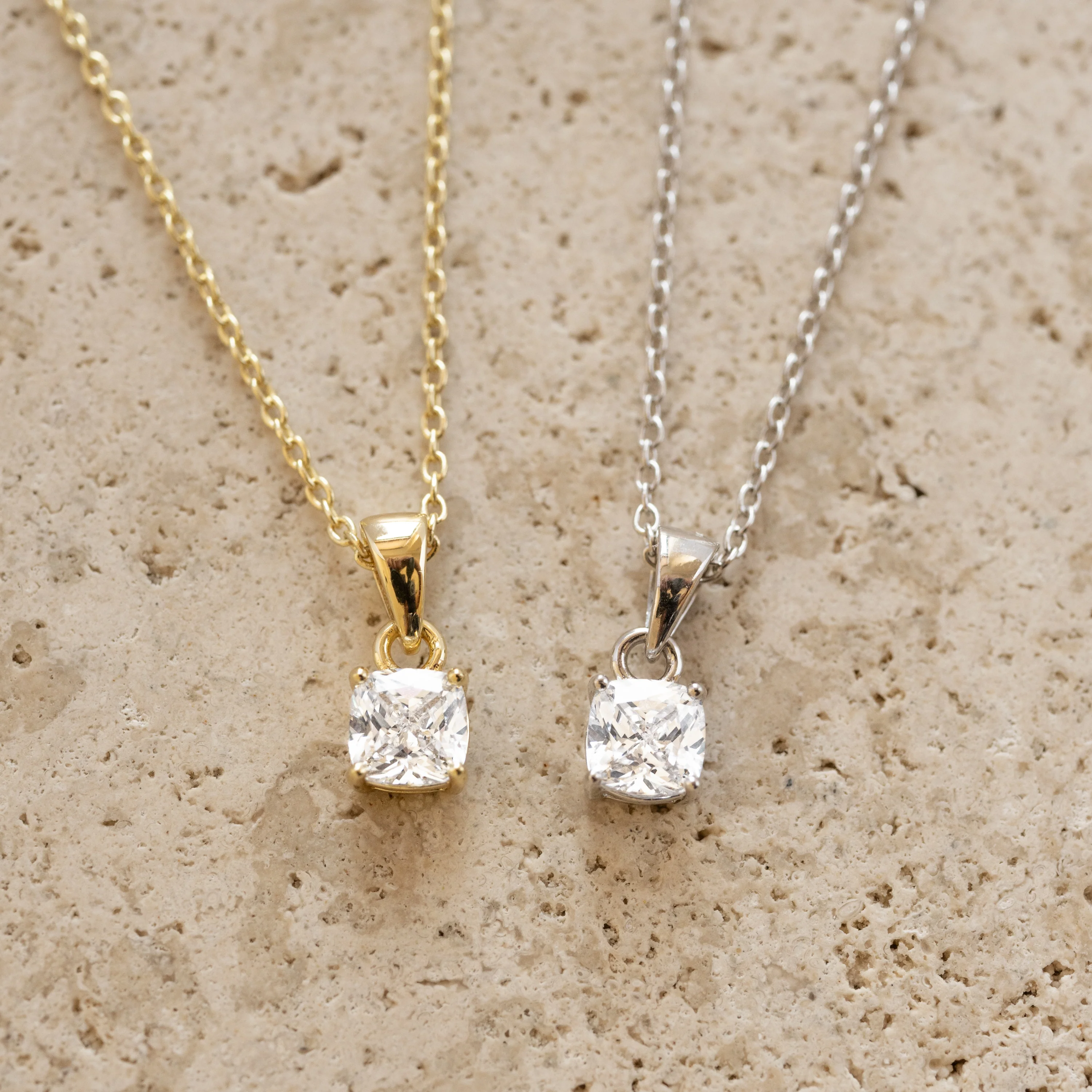 Cushion Diamond Necklace - Image 3