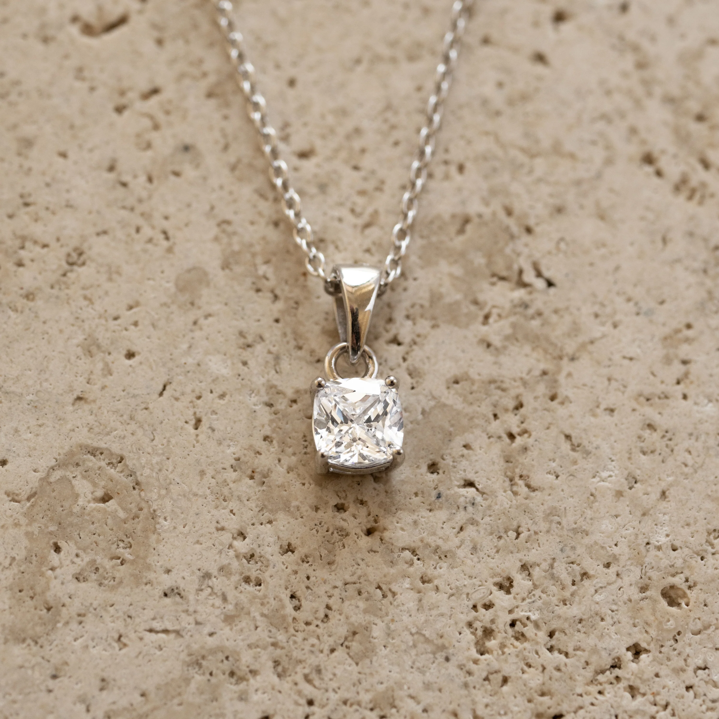 Cushion Diamond Necklace - Image 7