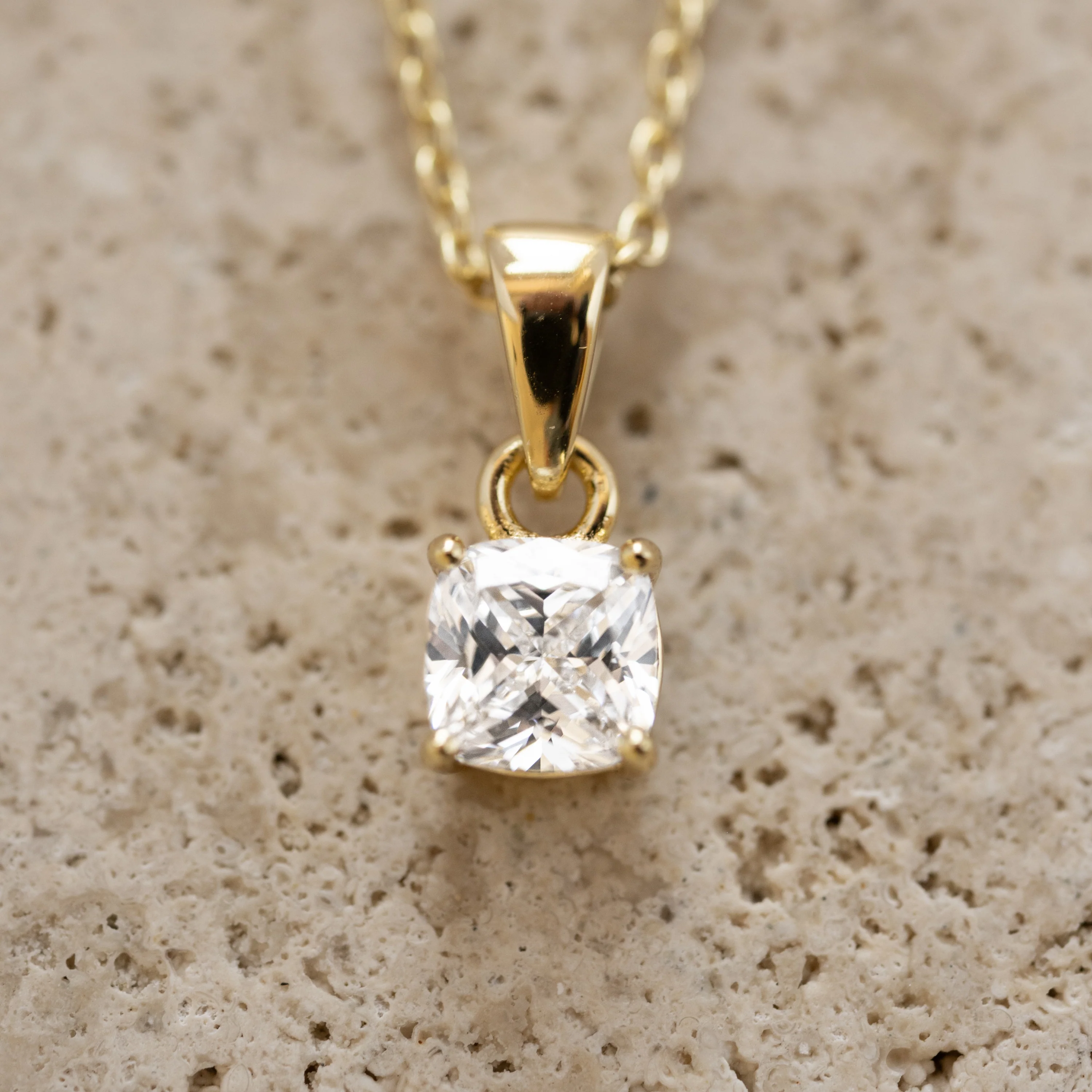 Cushion Diamond Necklace - Image 8