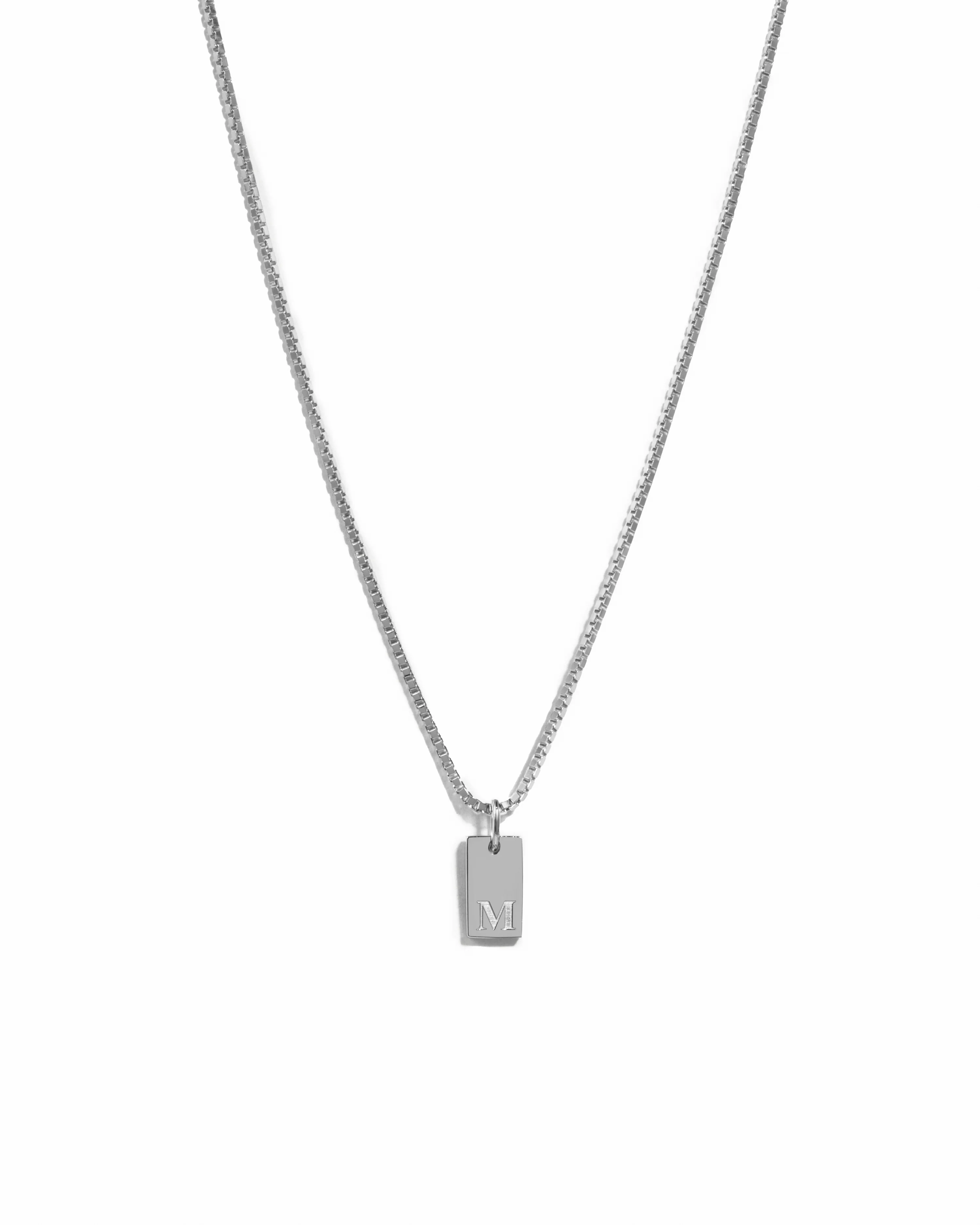 Custom Dainty Initial Tag Necklace - Image 6