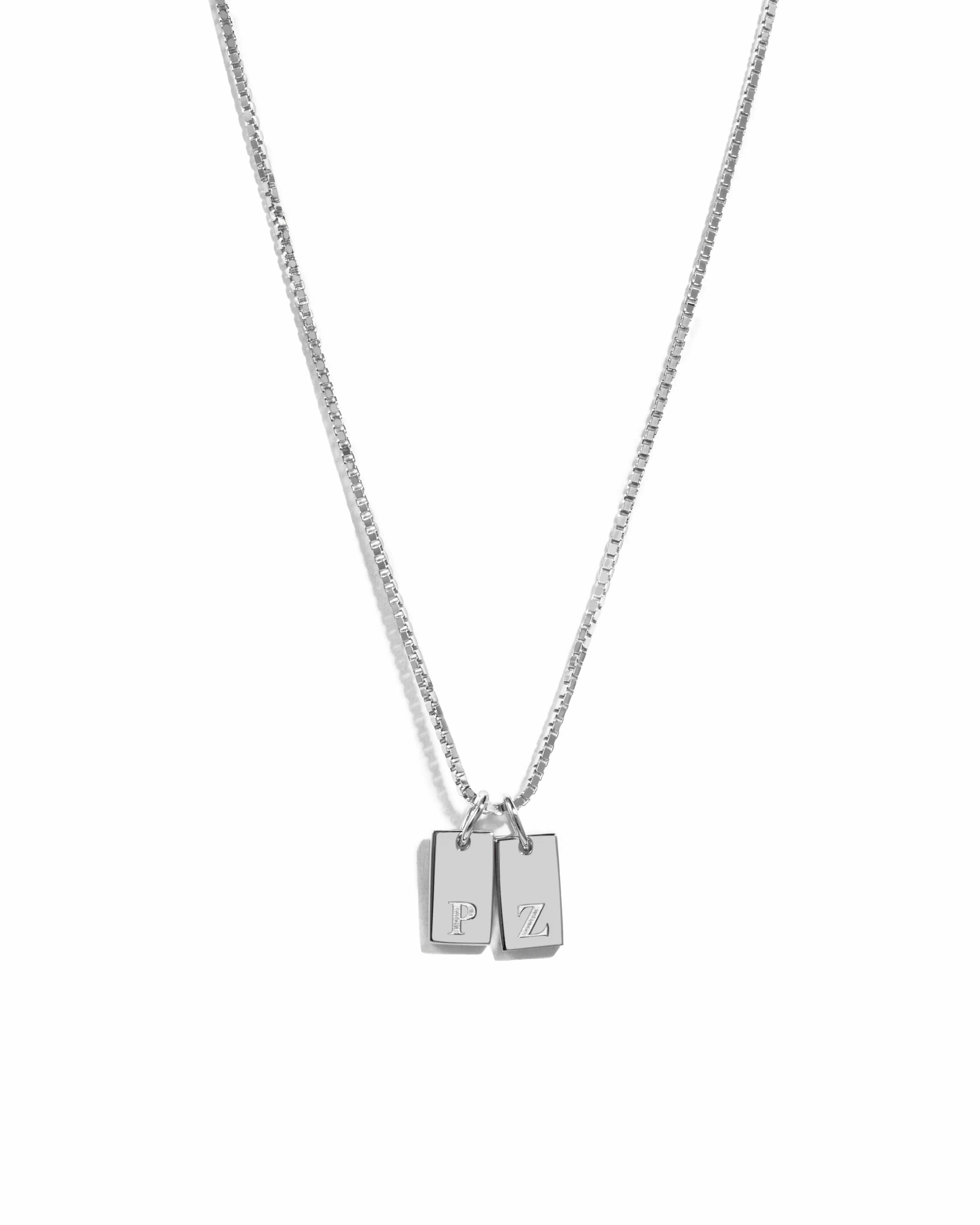 Custom Dainty Initial Tag Necklace - Image 8