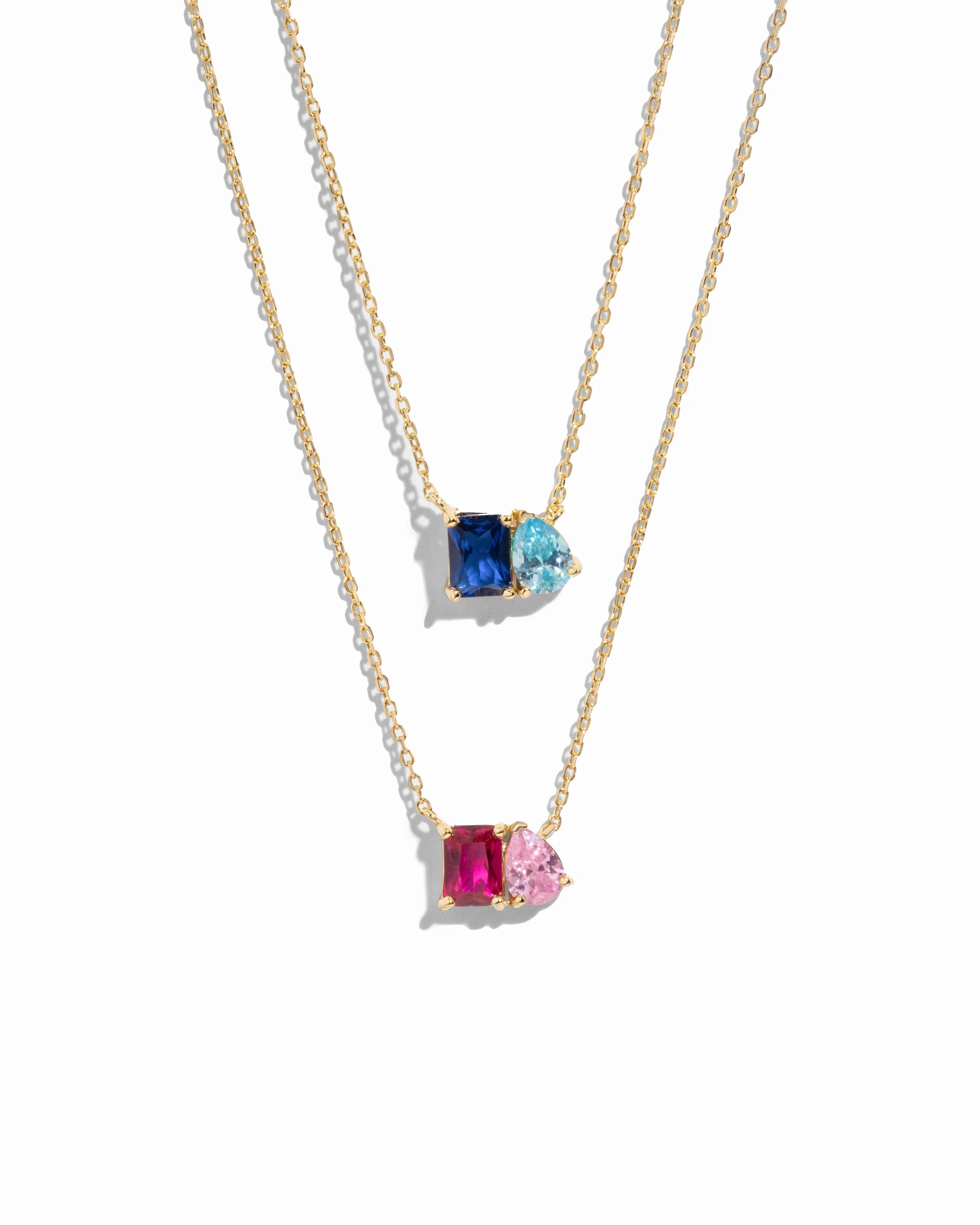 Custom Toi Et Moi Birthstone Necklace