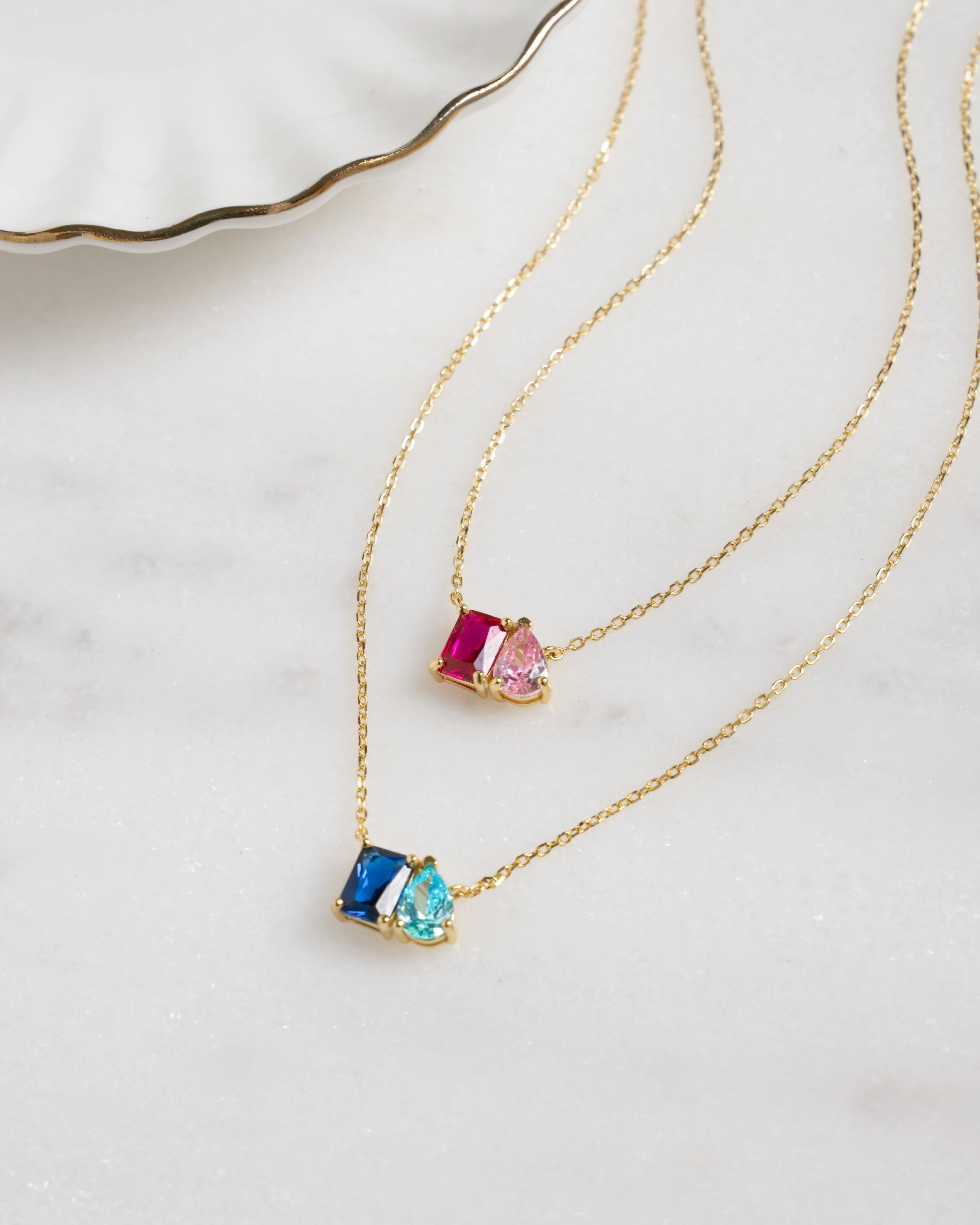 Custom Toi Et Moi Birthstone Necklace - Image 5