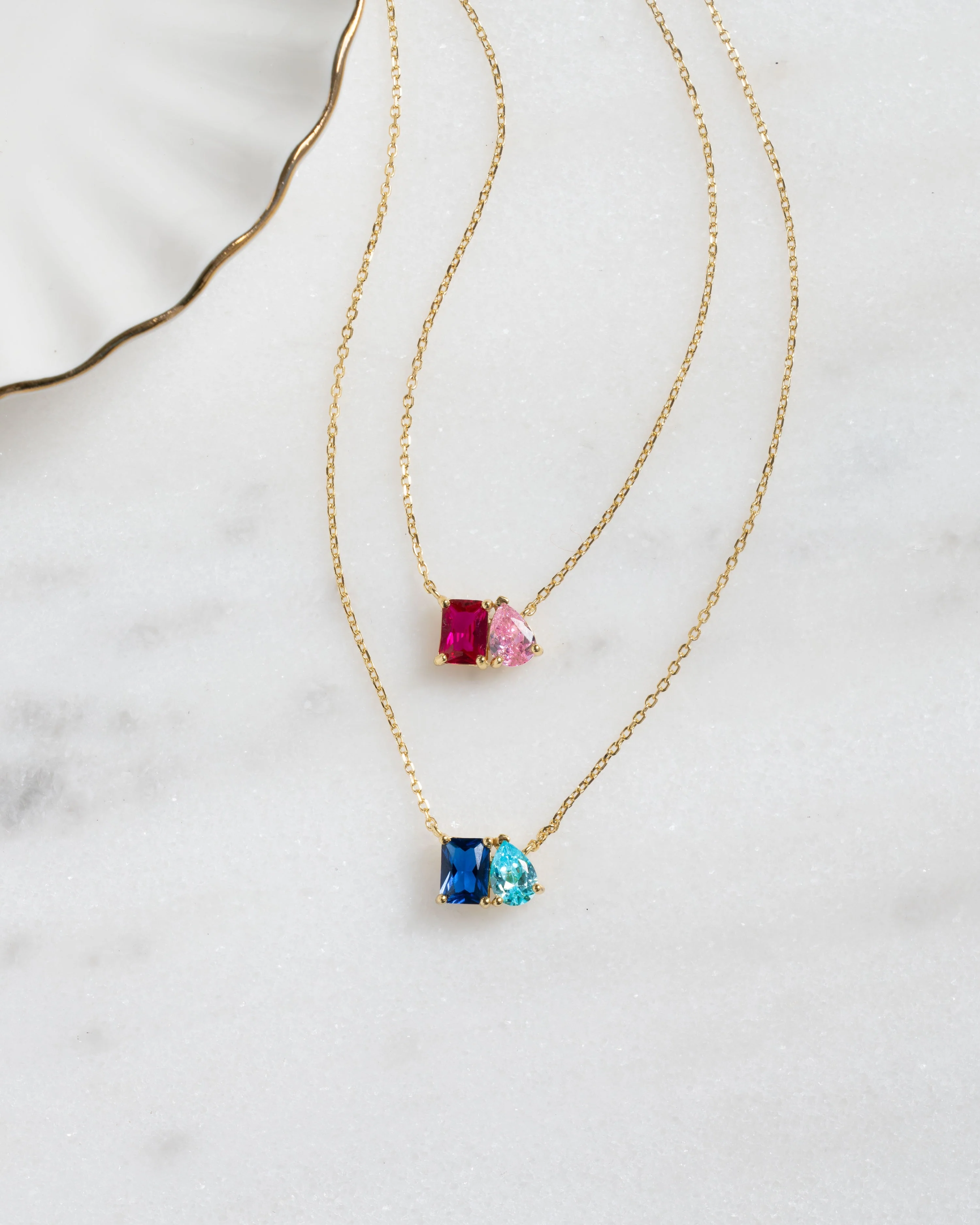Custom Toi Et Moi Birthstone Necklace - Image 7