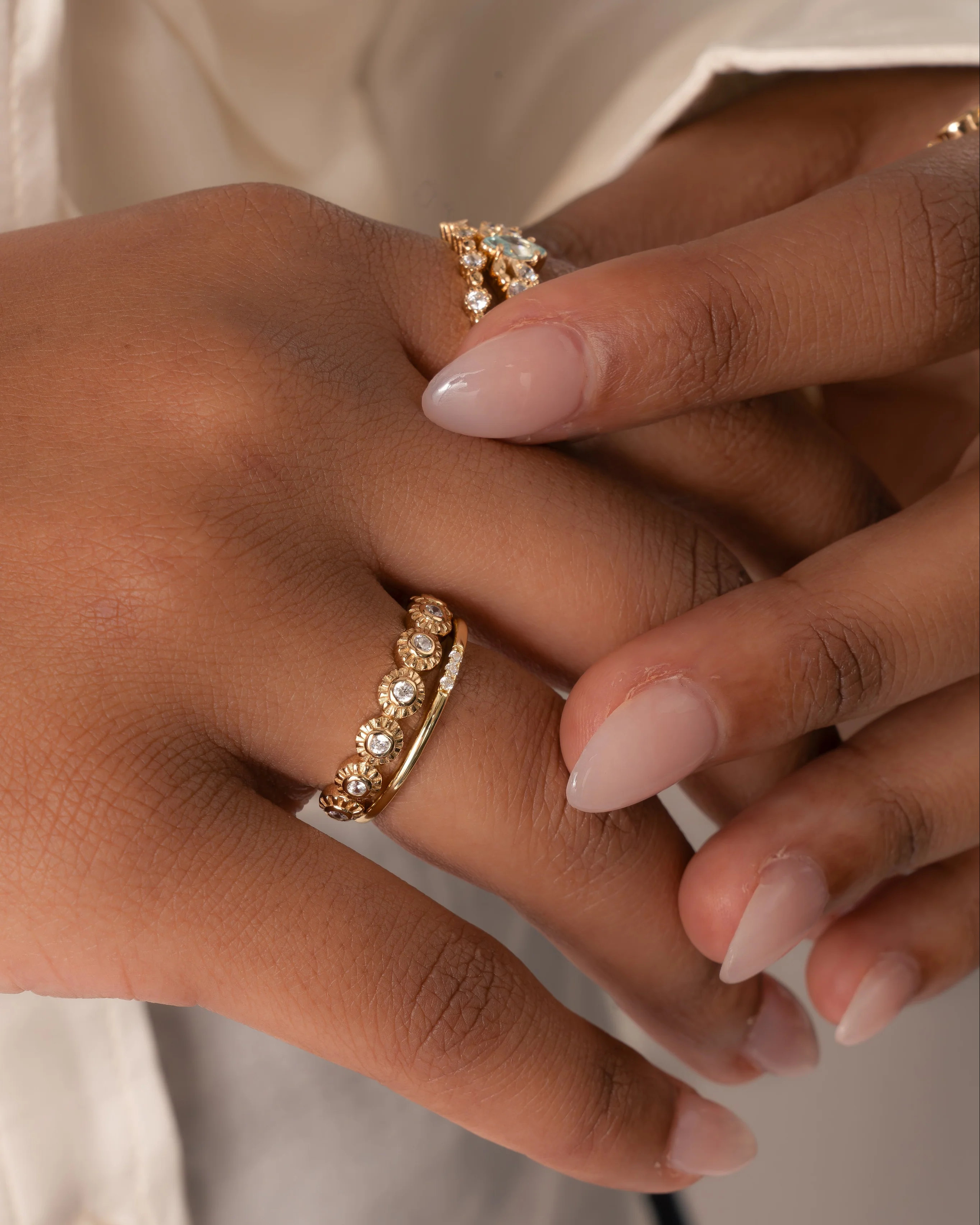 CZ 3 Stone Diamond Ring - Image 7