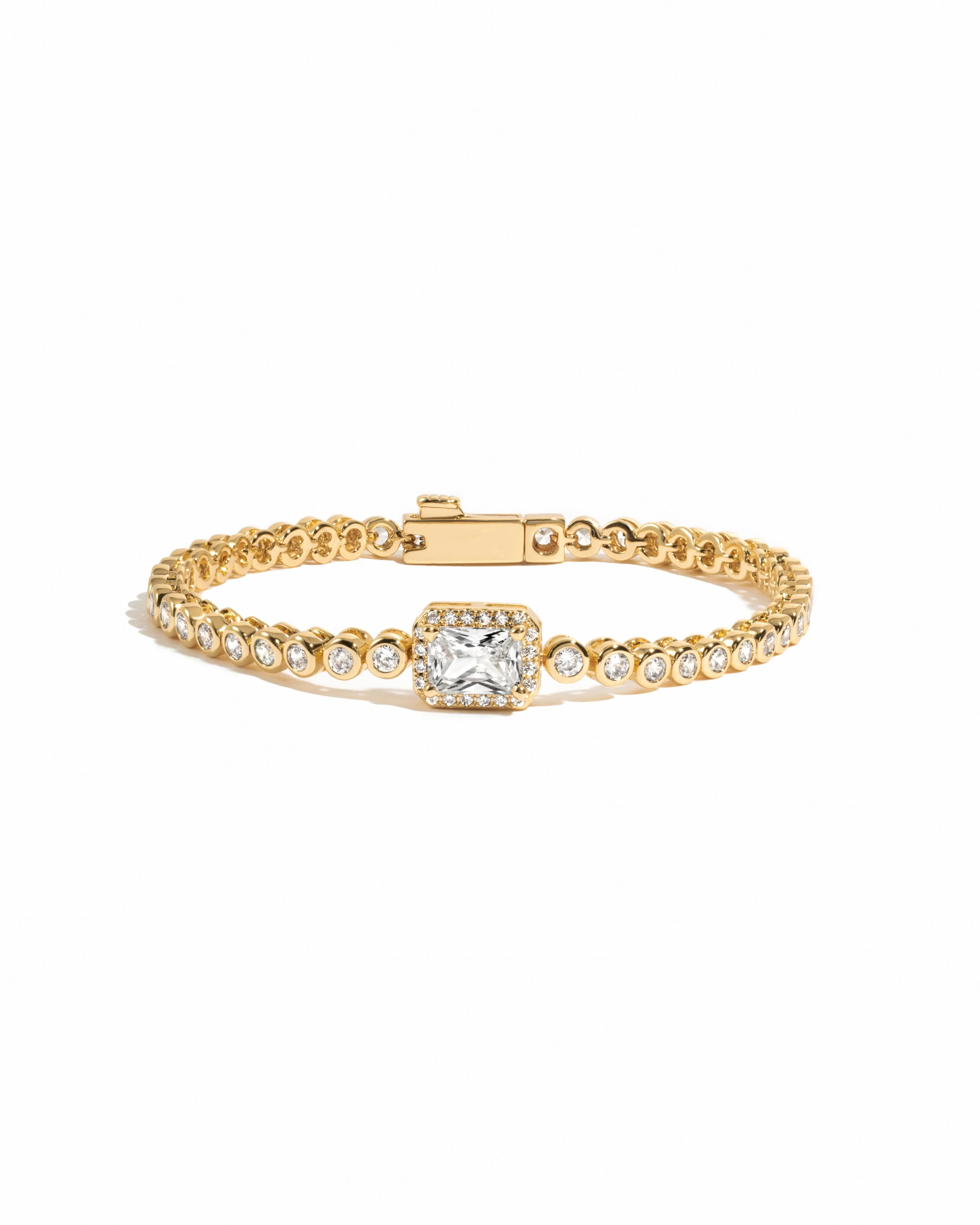 CZ Baguette Rounded Tennis Bracelet