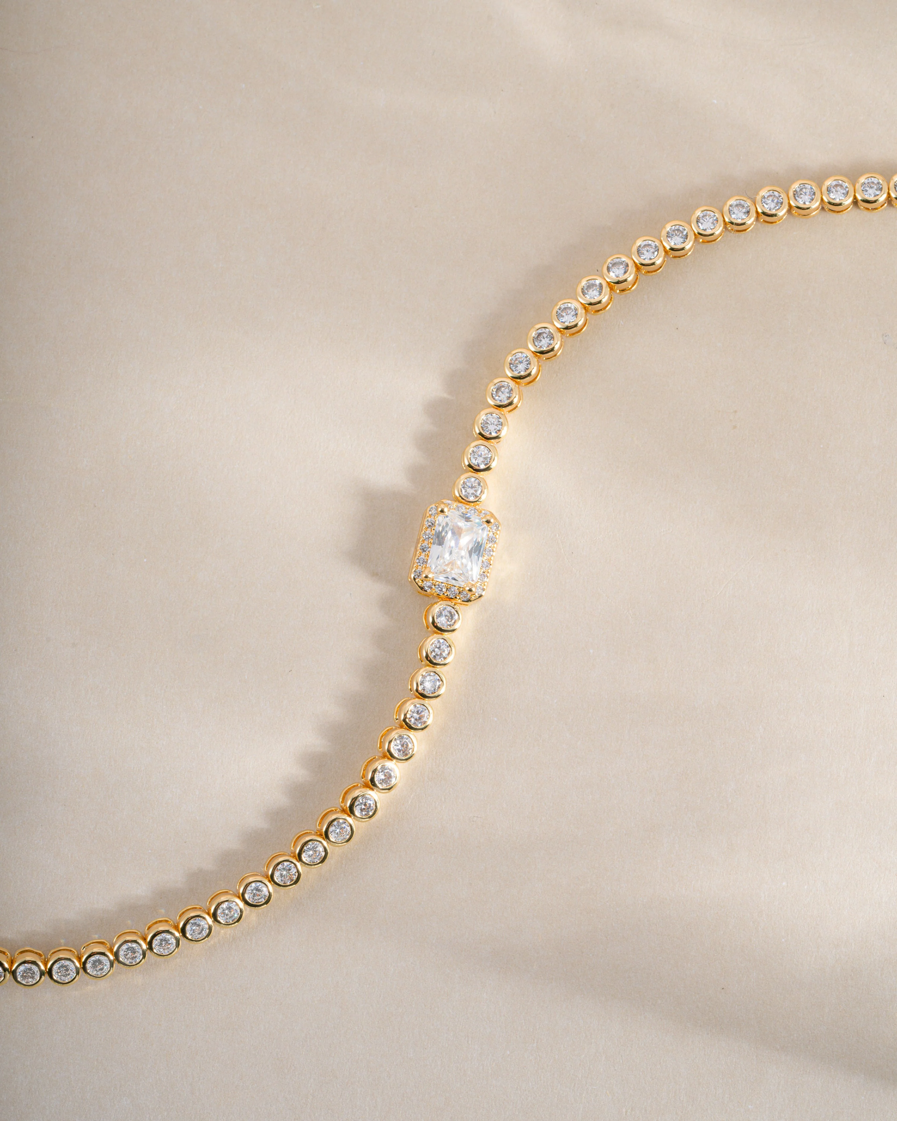 CZ Baguette Rounded Tennis Bracelet - Image 8