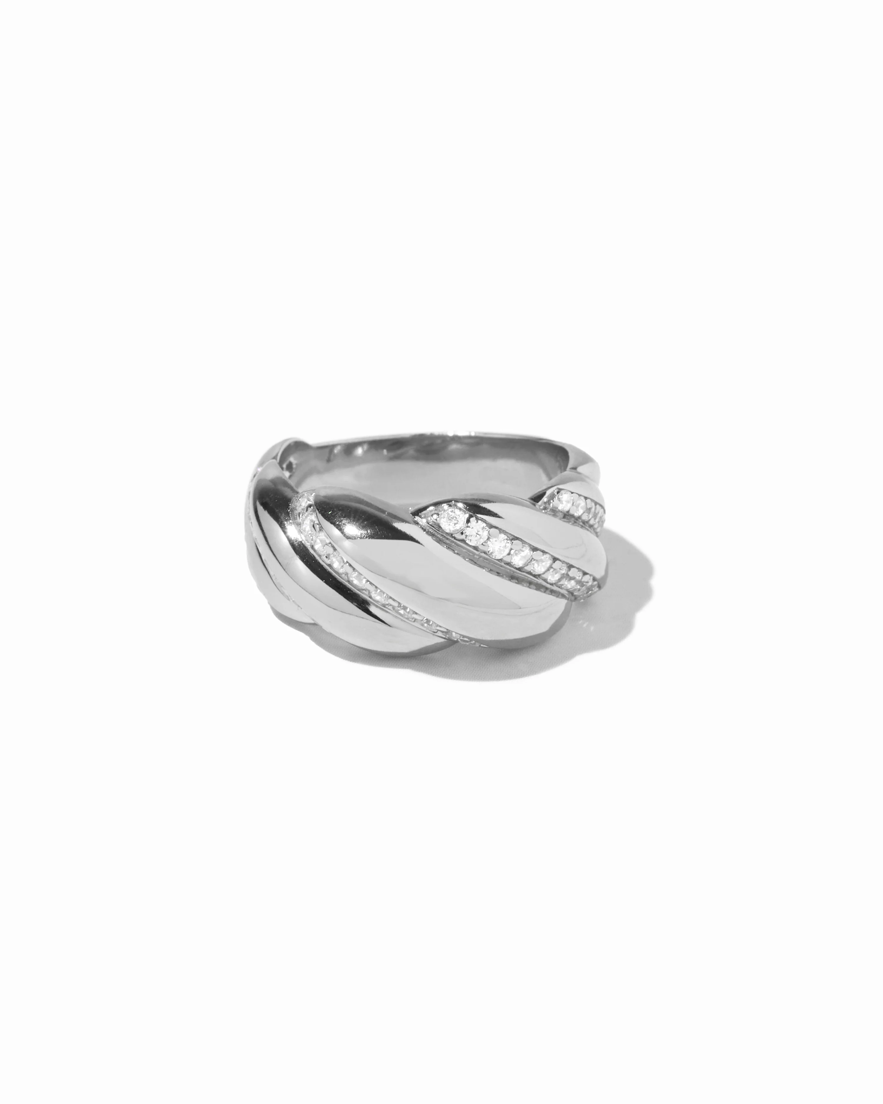 CZ Croissant Ring