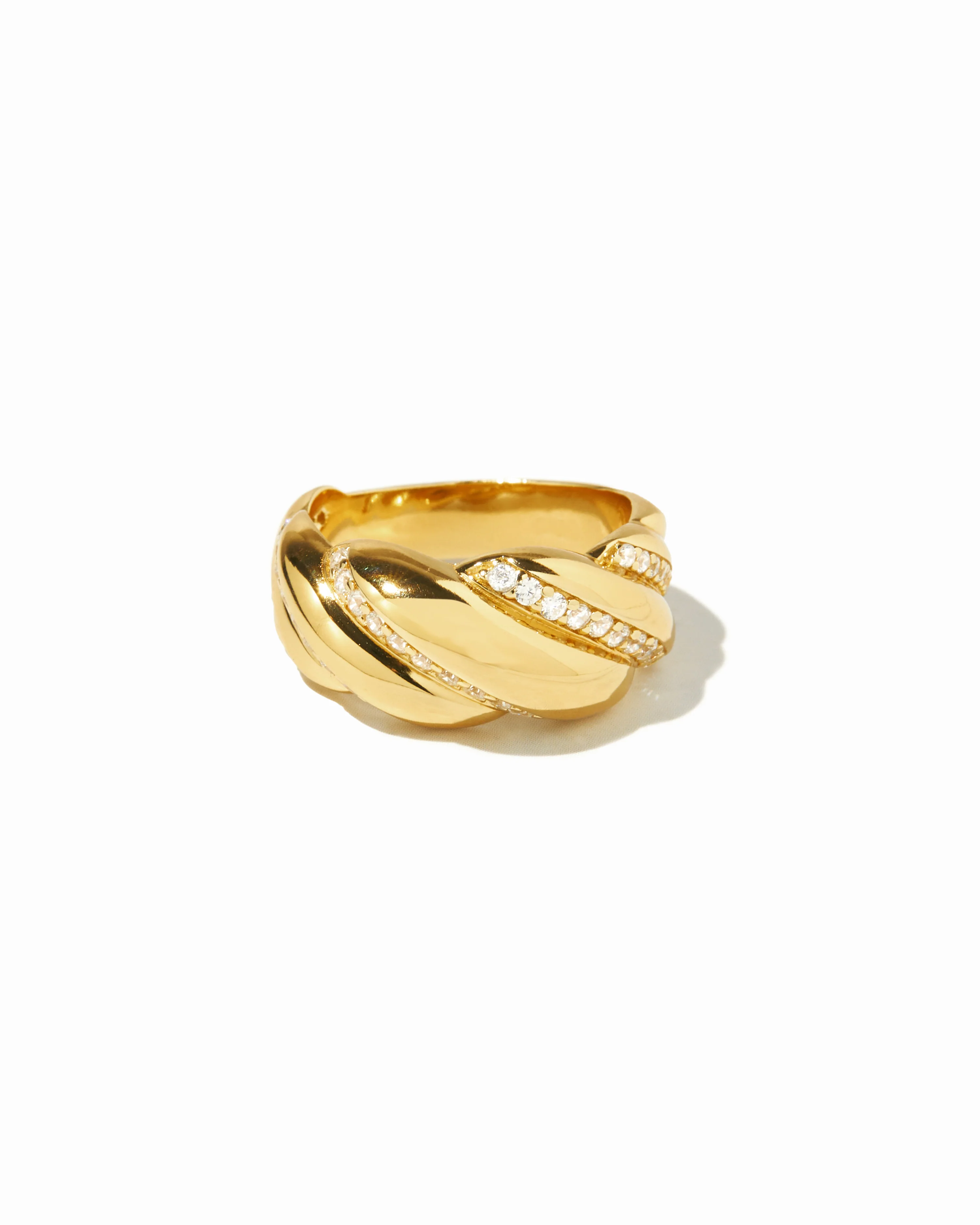 CZ Croissant Ring - Image 3