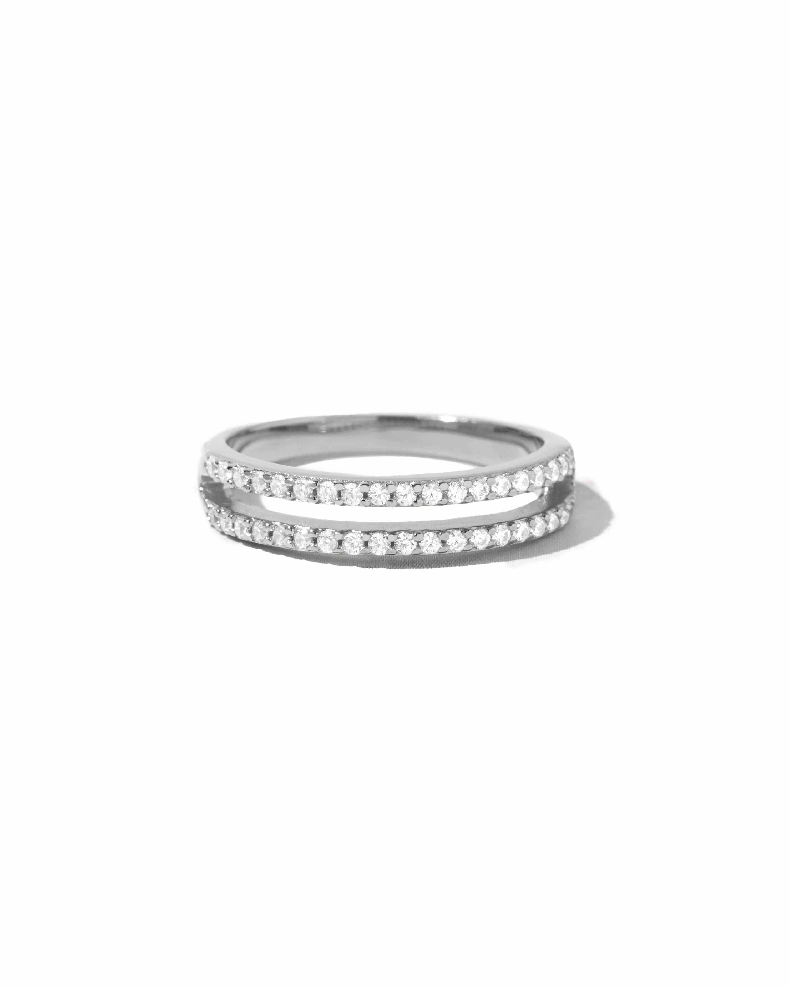 CZ Double Band Ring