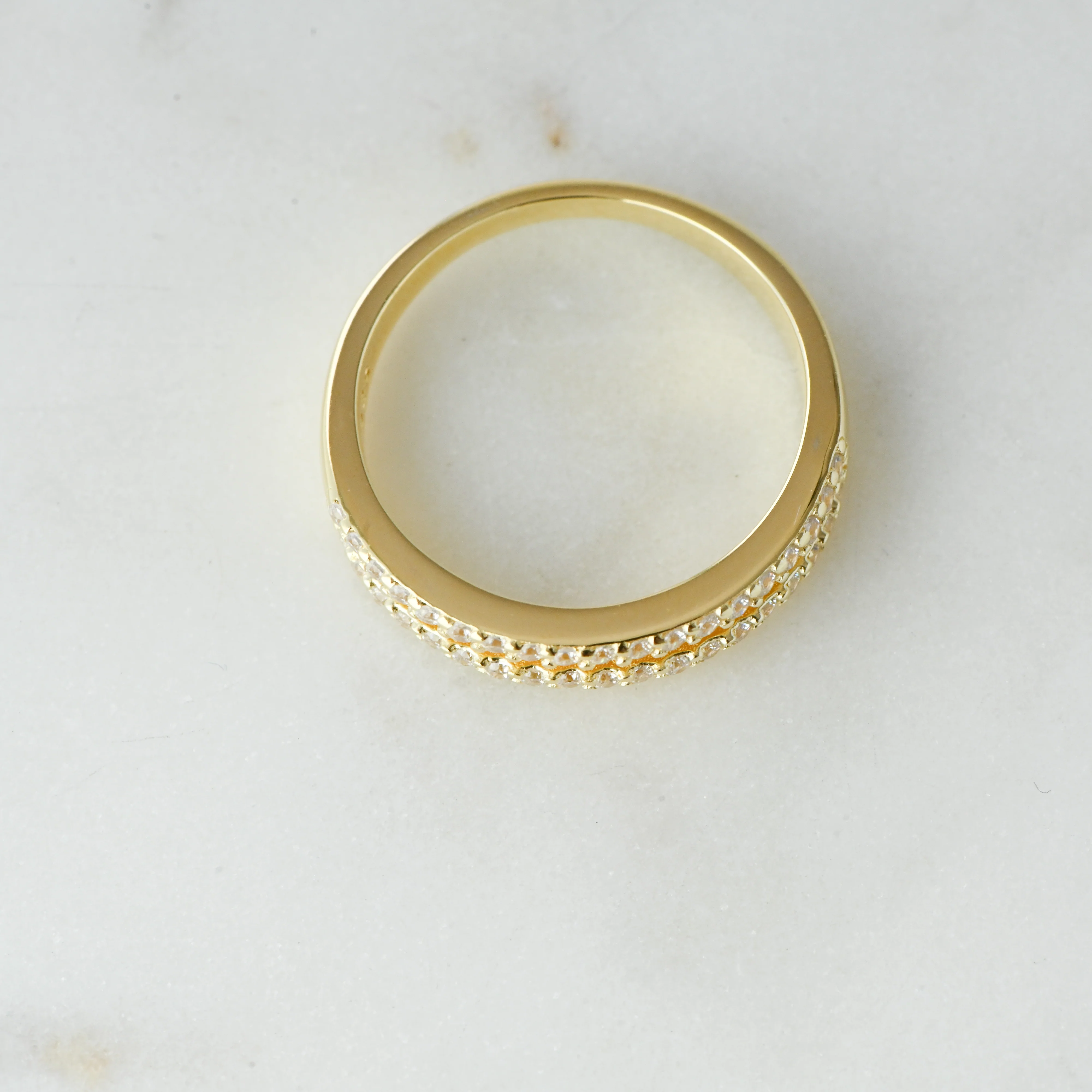 CZ Double Band Ring - Image 8
