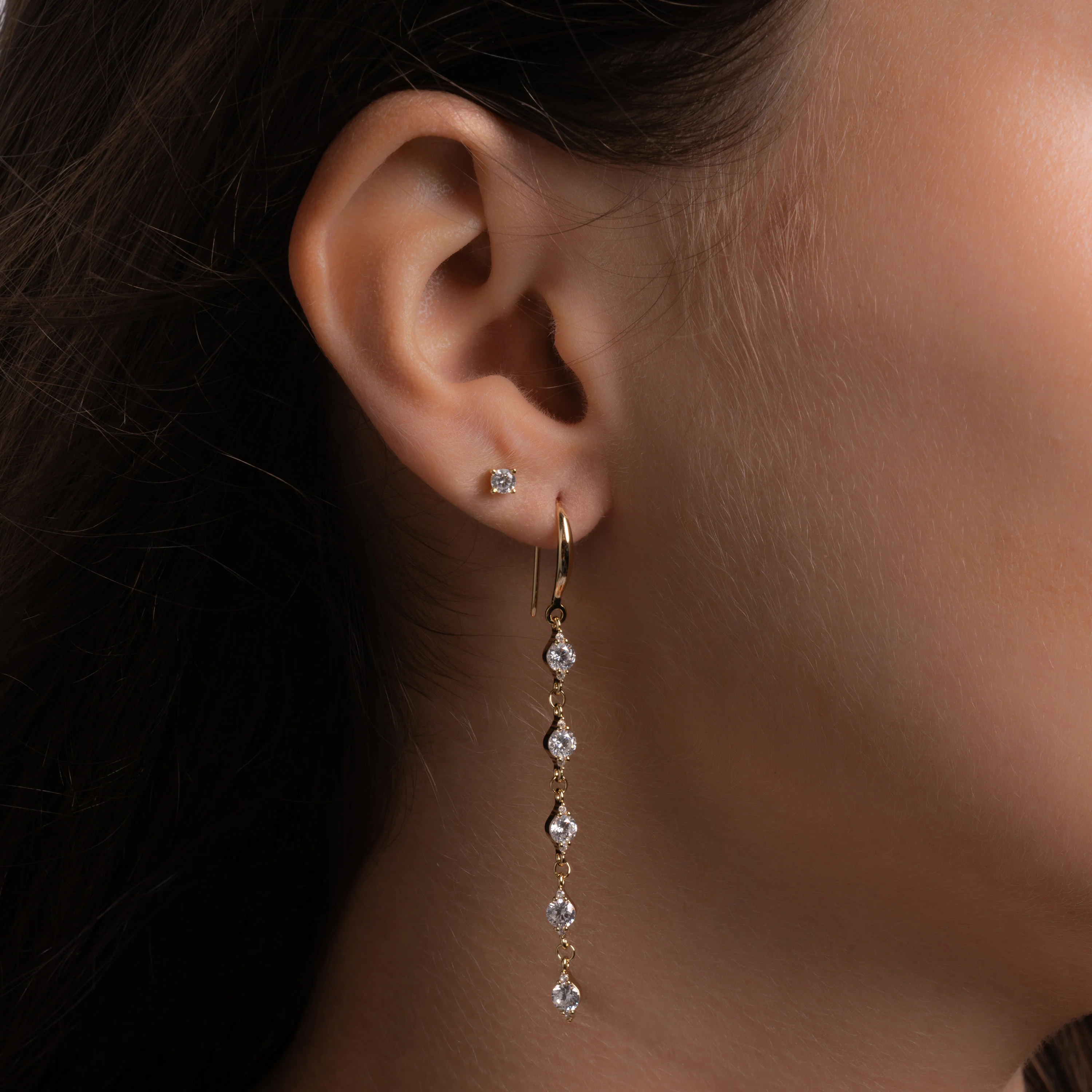 CZ Drop Earrings - Image 5