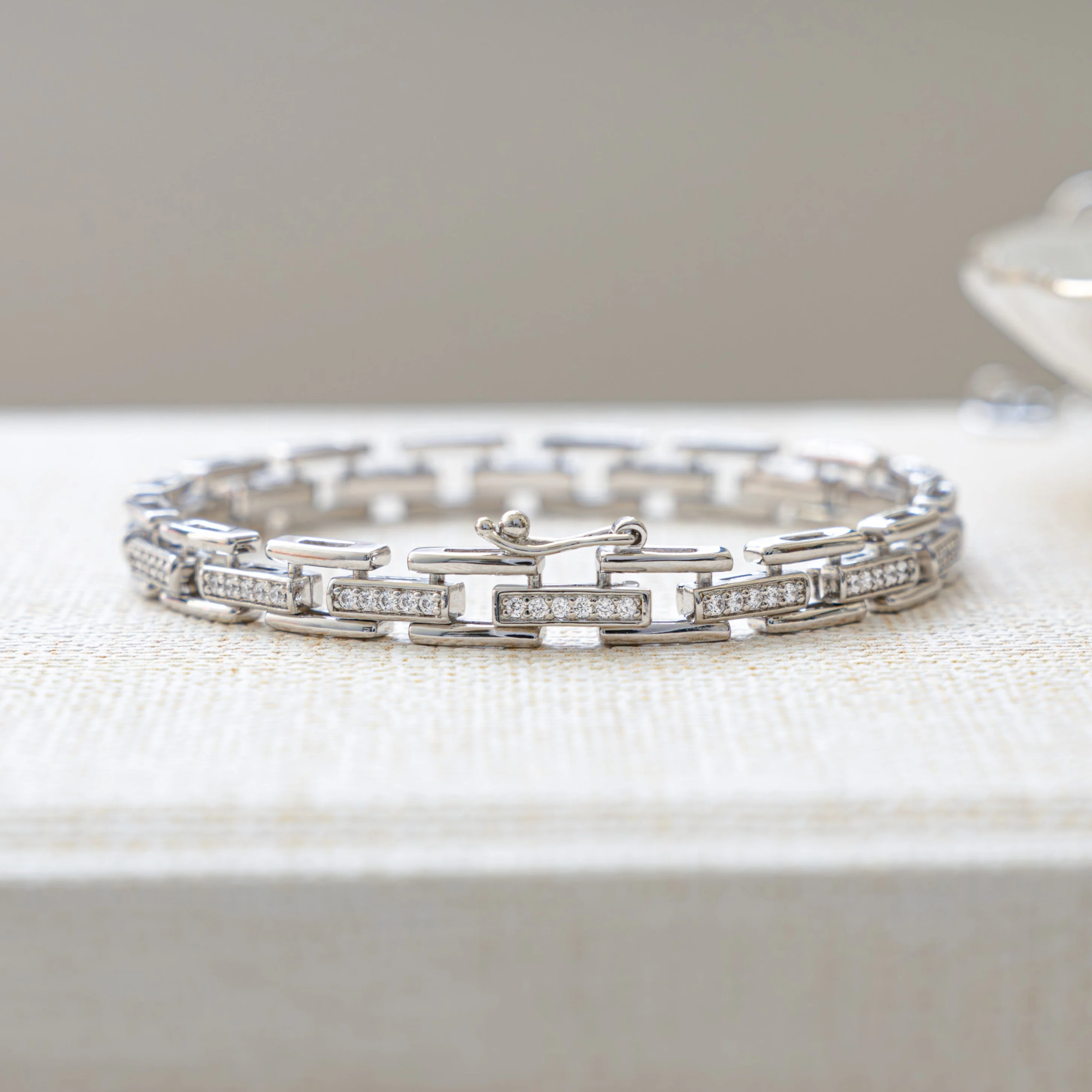 CZ Link Bracelet - Image 3