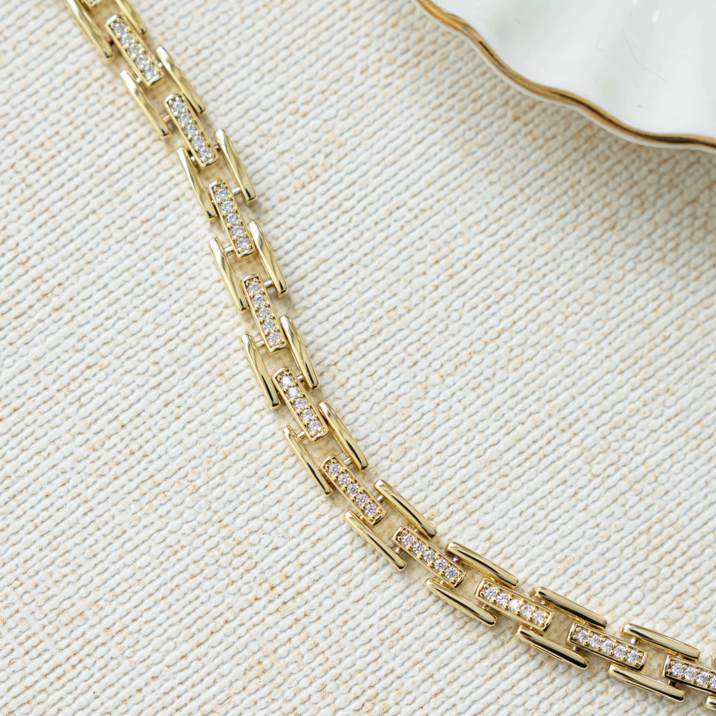 CZ Link Bracelet - Image 5