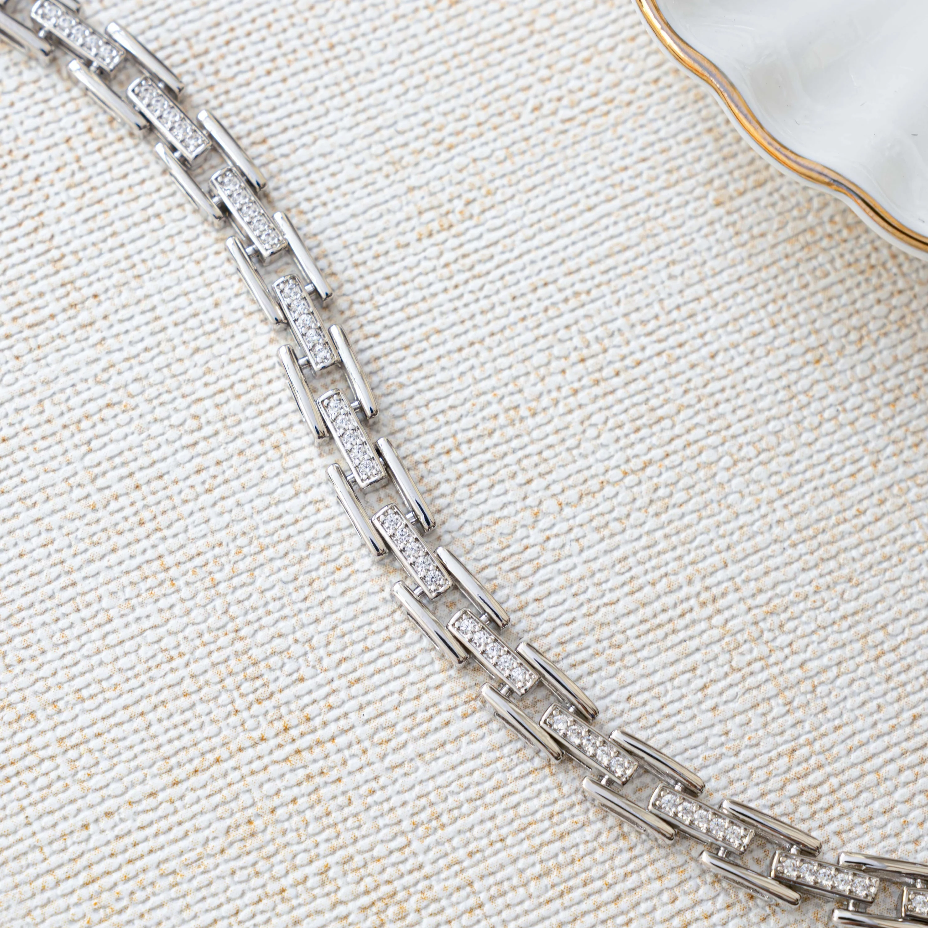 CZ Link Bracelet - Image 8