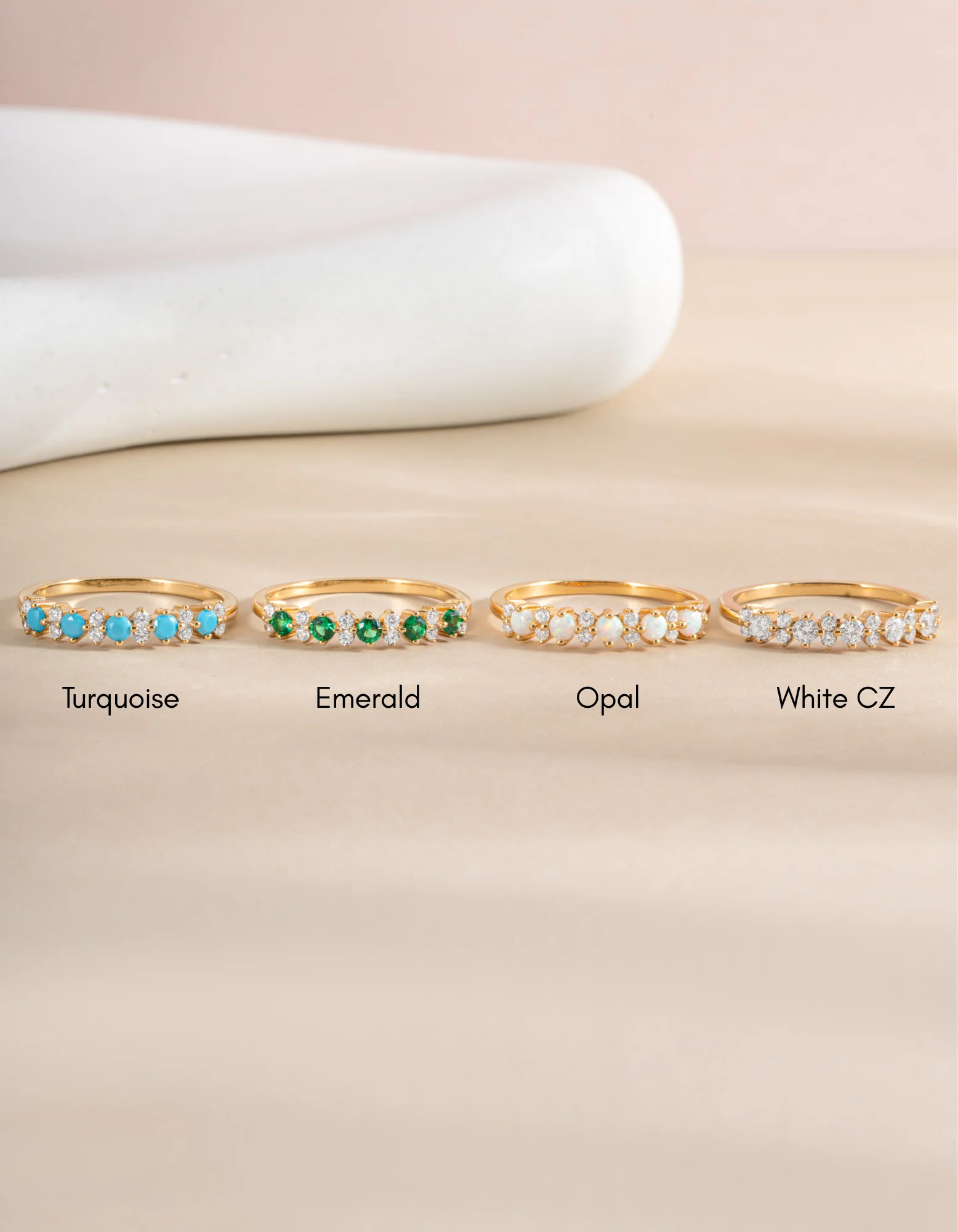 Emerald Stephanie Stacking Ring - Image 5