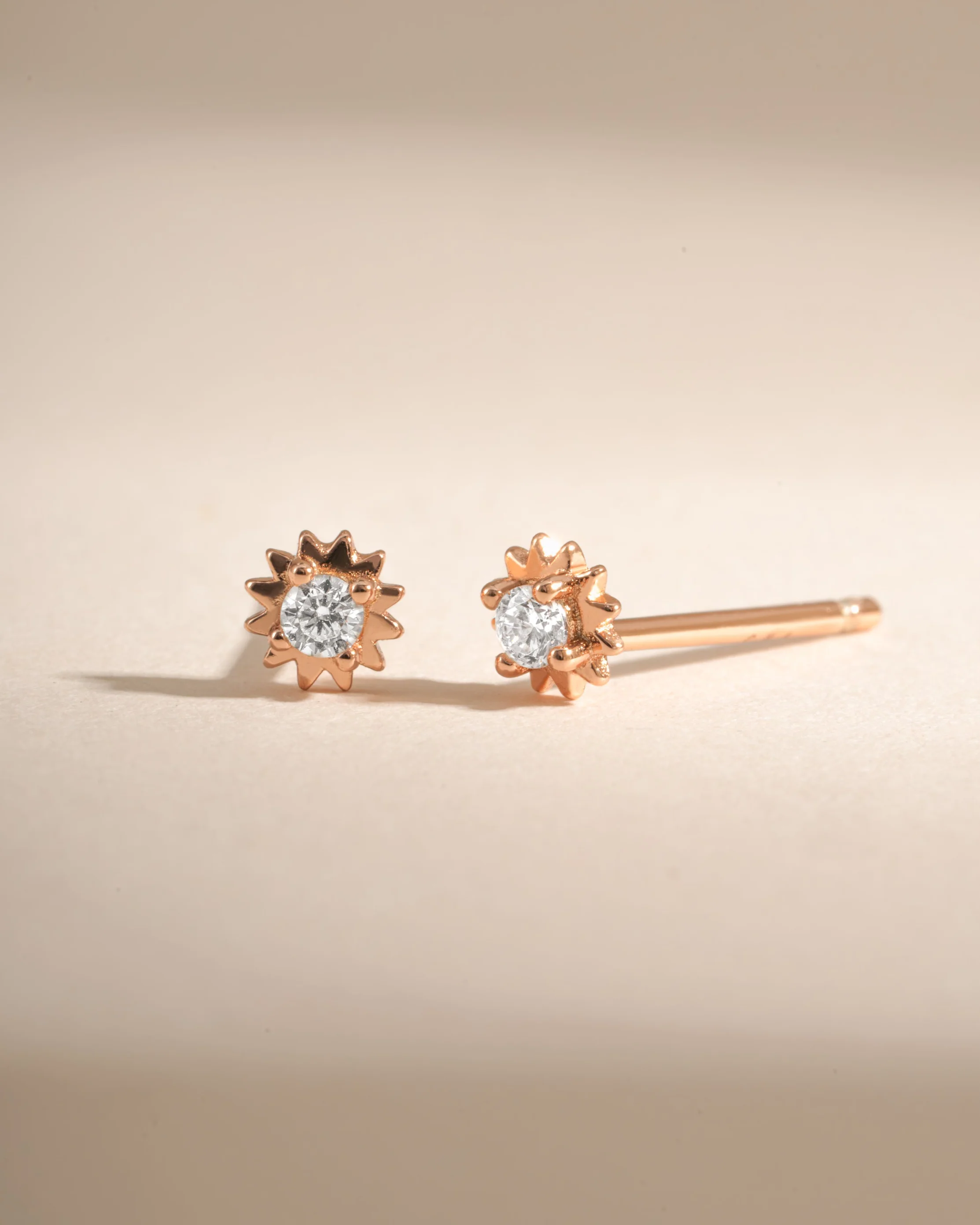 CZ Tiny Sunburst Studs - Image 3