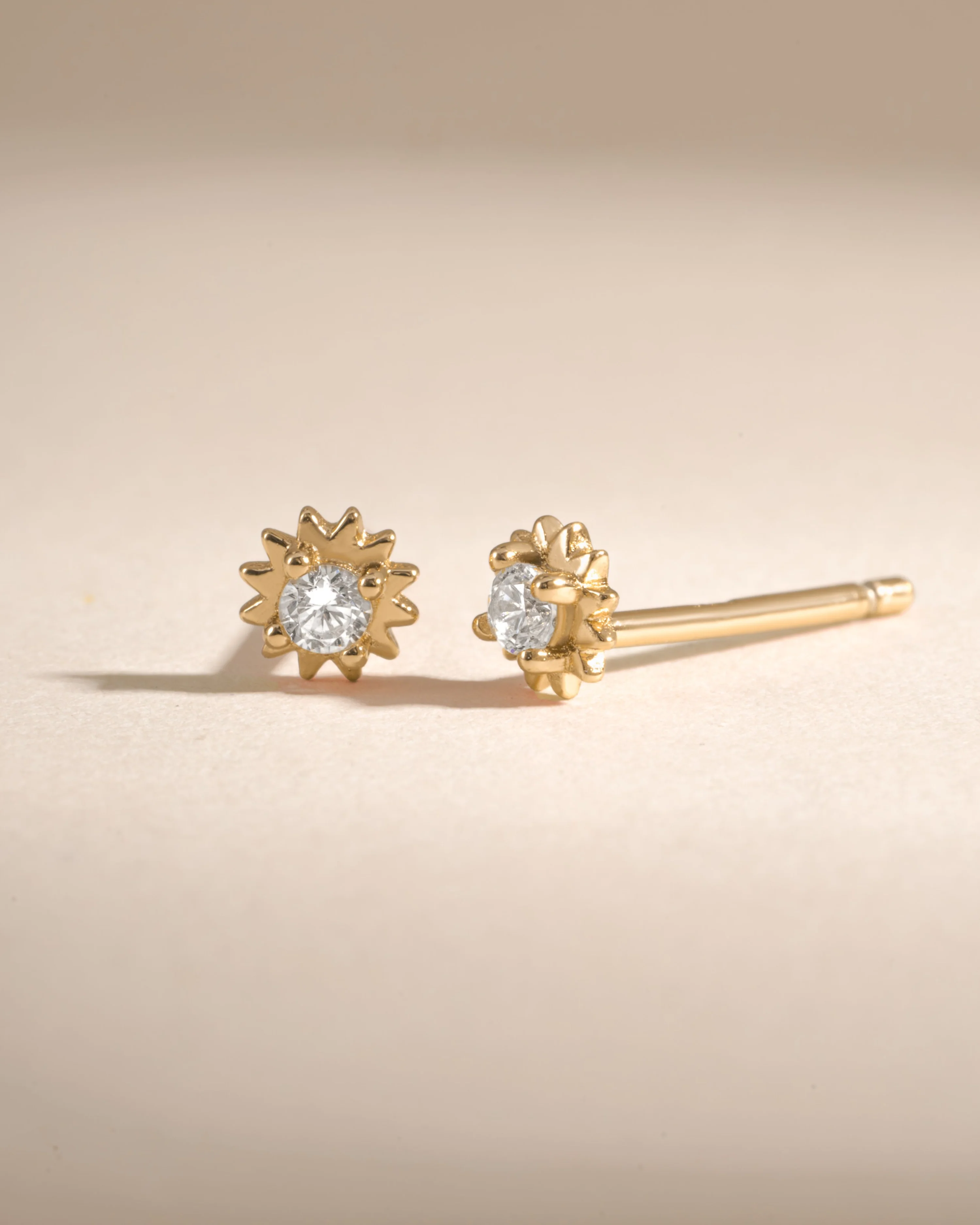CZ Tiny Sunburst Studs - Image 7