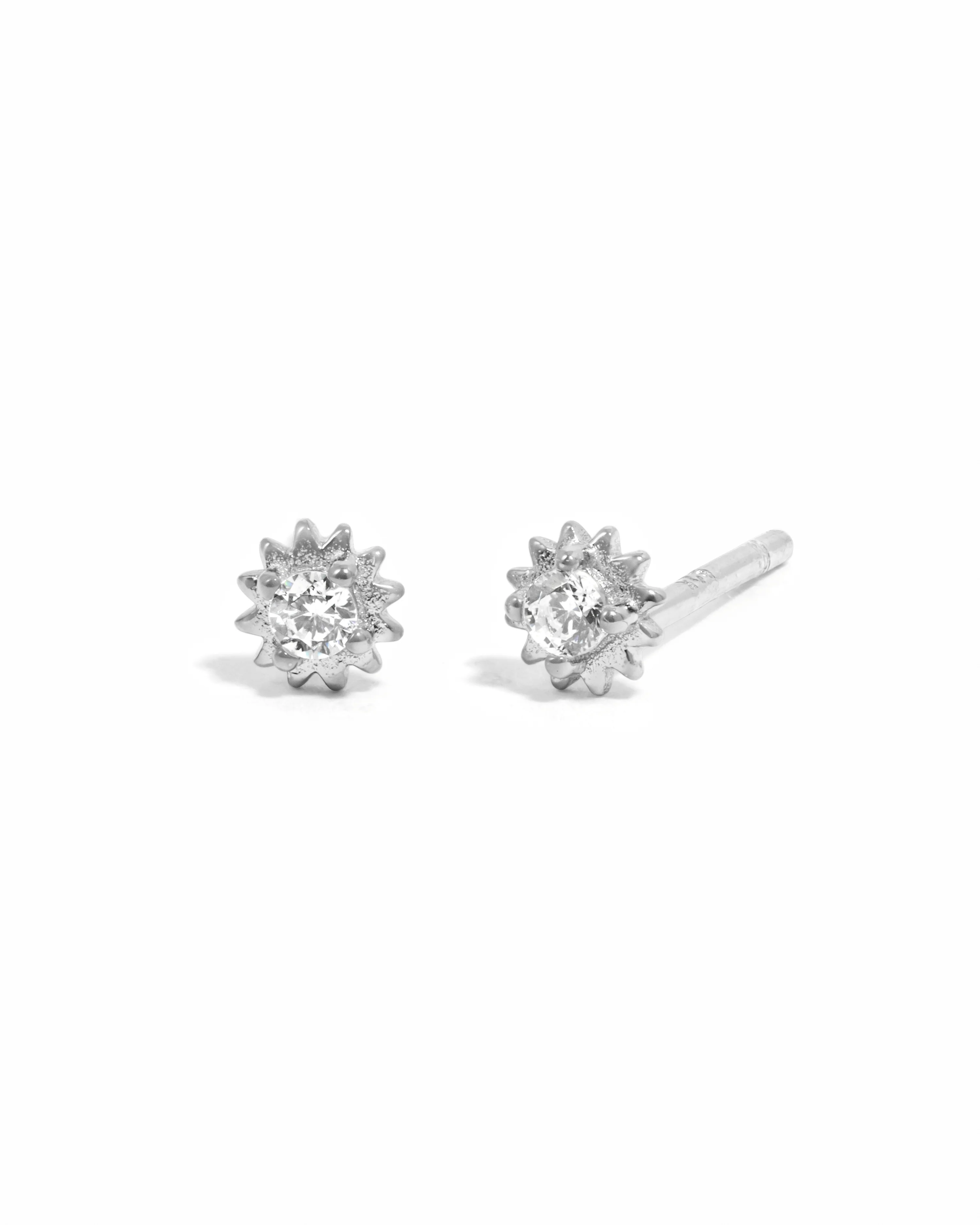CZ Tiny Sunburst Studs - Image 8