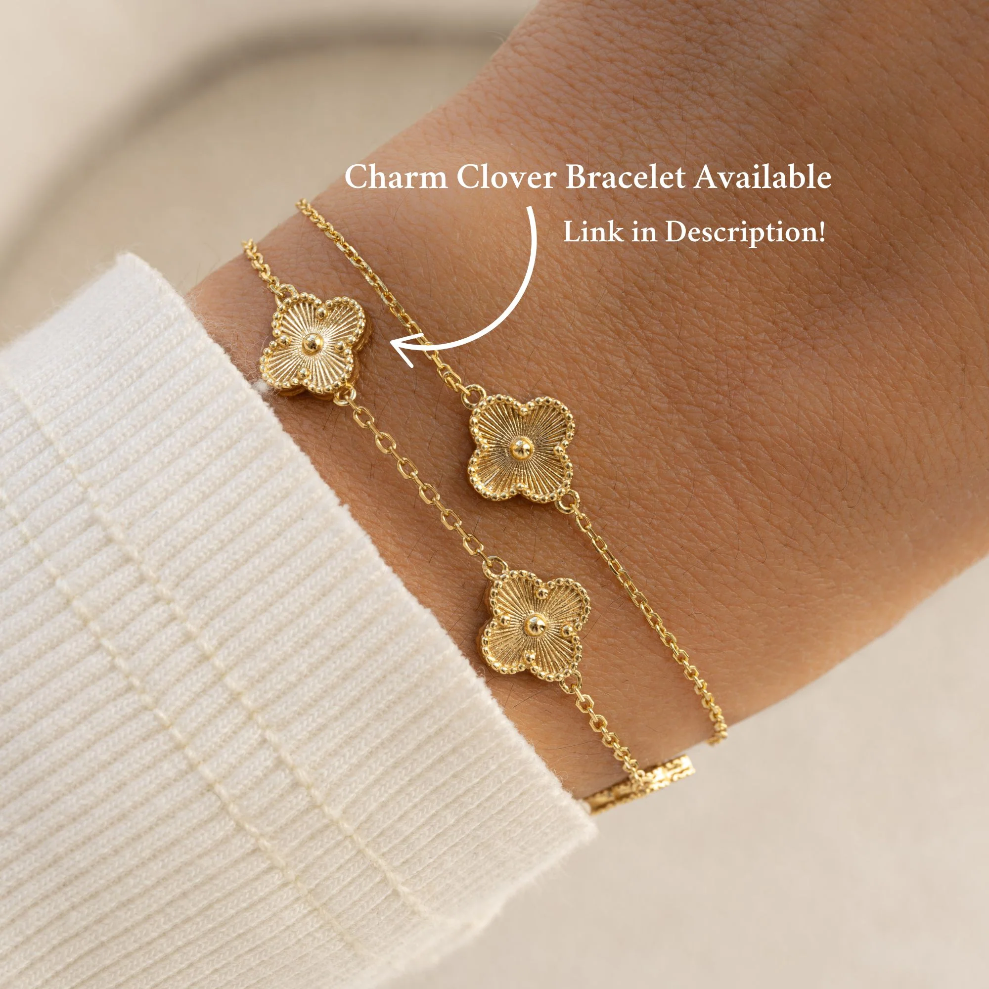Dahlia Single Four Leaf Clover Bracelet - Image 10