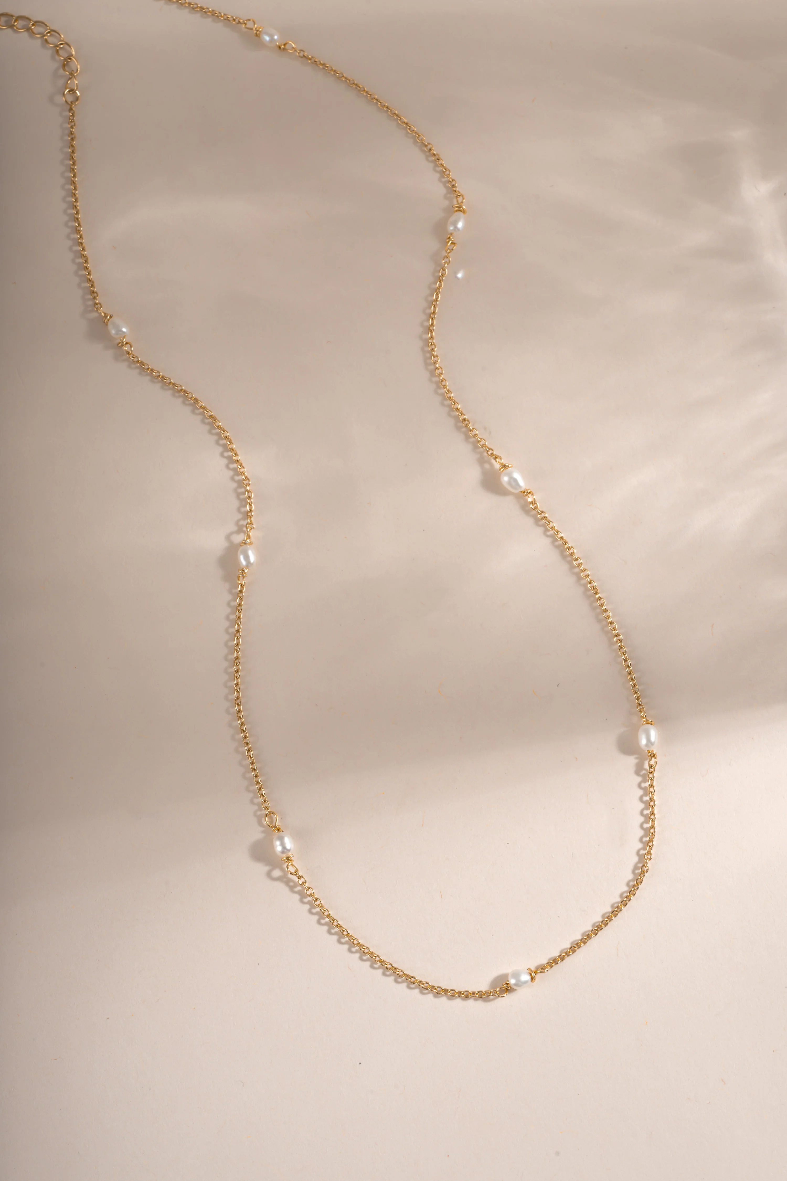 Dainty Beaded Pearl Necklace - Image 6