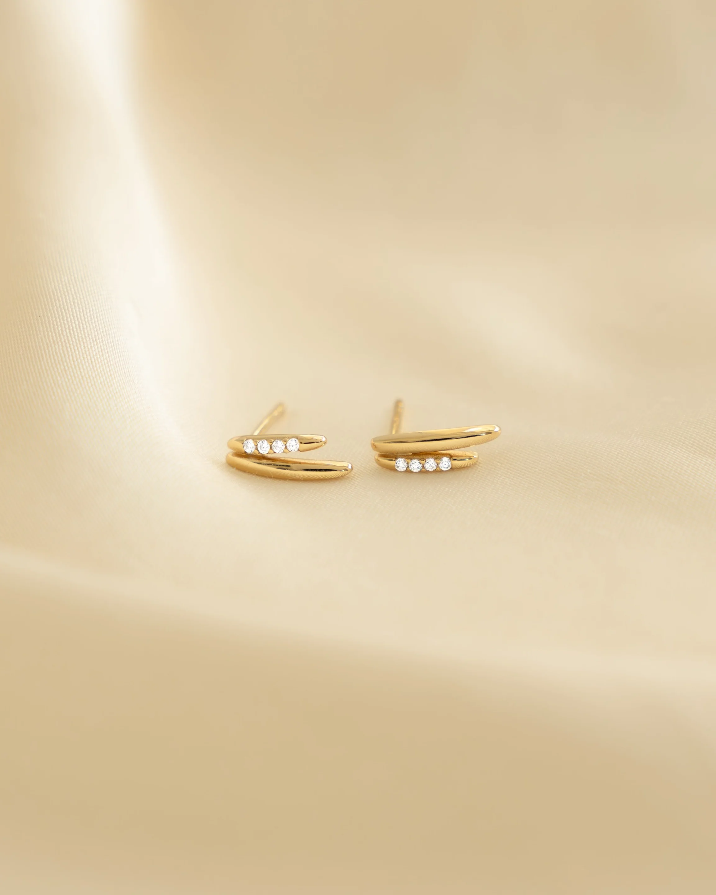 Dainty Double Line Studs - Image 5