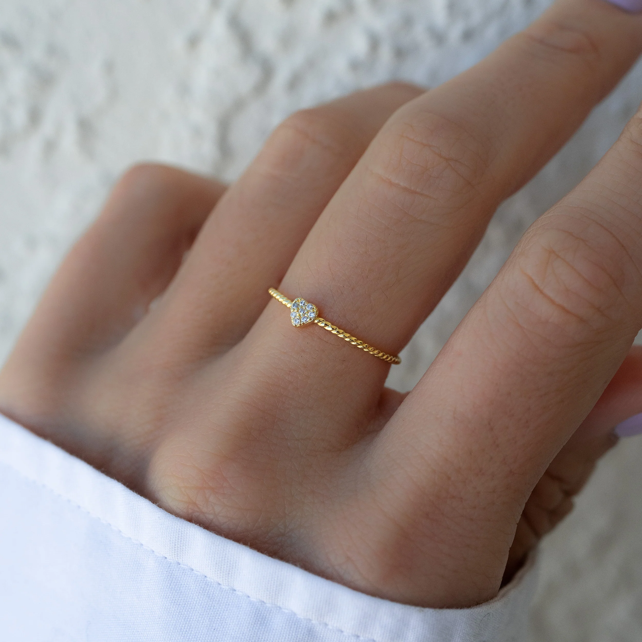Dainty Heart Ring - Image 2