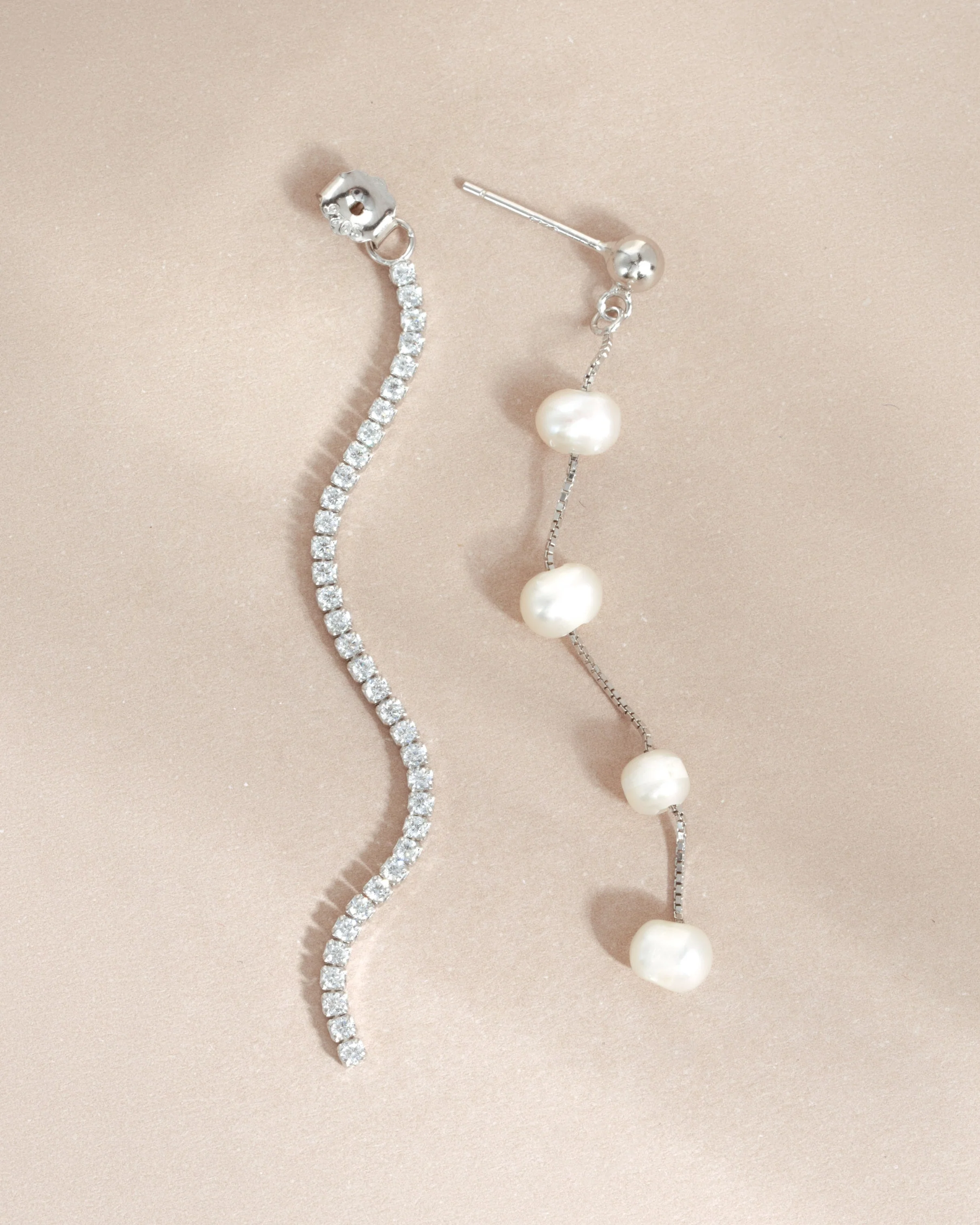 Dangling Bead Pearl Earrings - Image 8