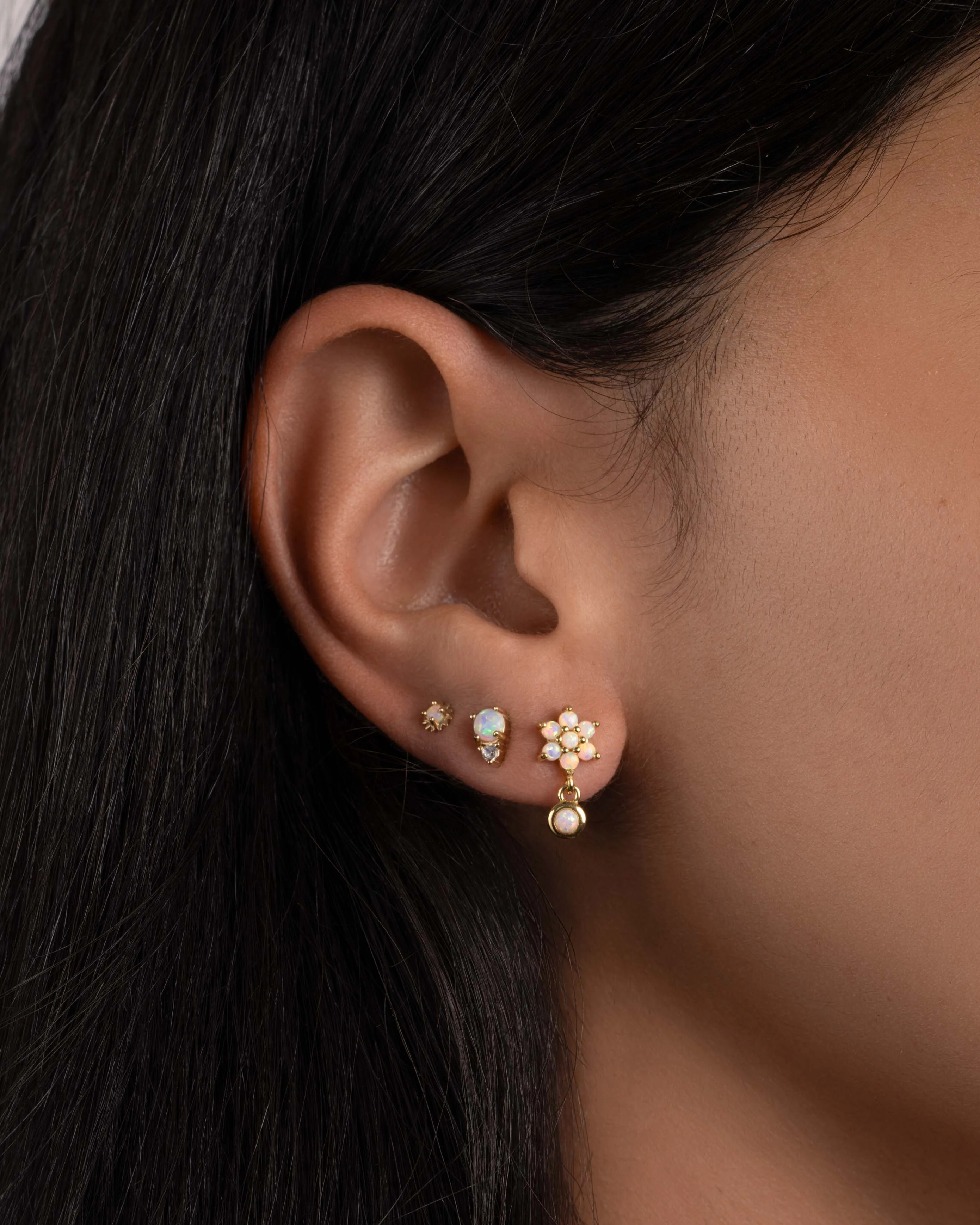 Dangling Opal Stud Earrings - Image 2