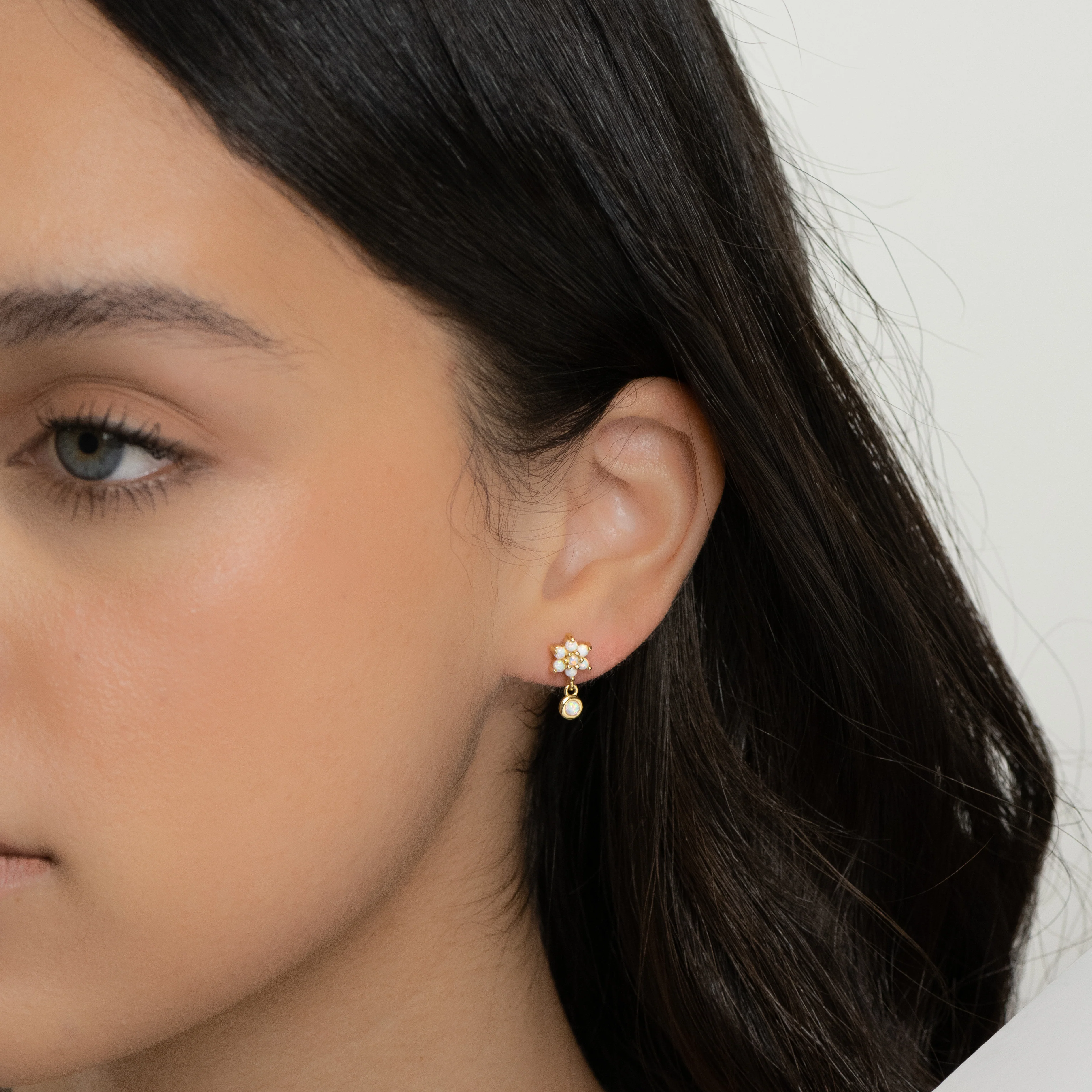 Dangling Opal Stud Earrings - Image 4