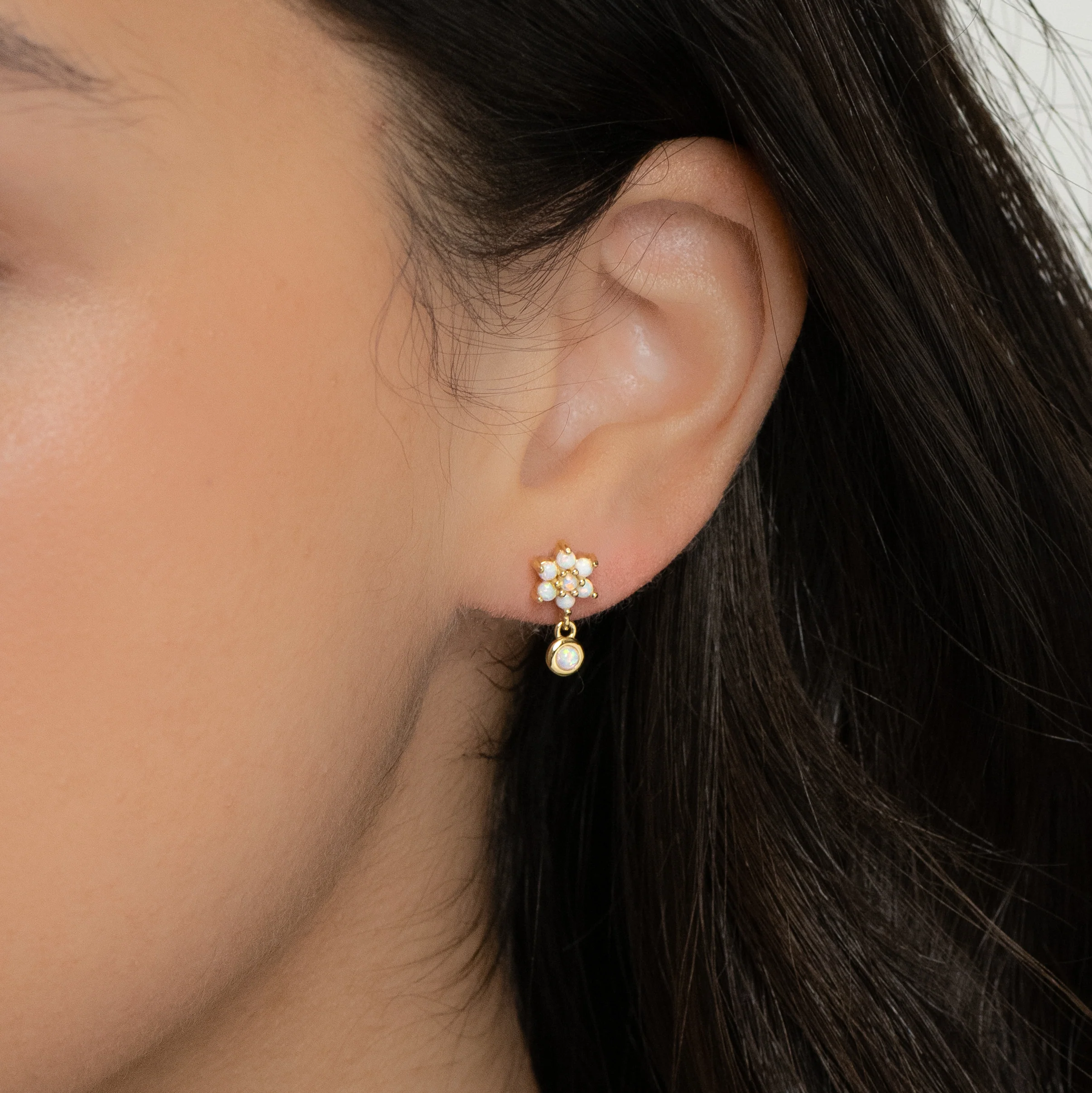 Dangling Opal Stud Earrings - Image 6